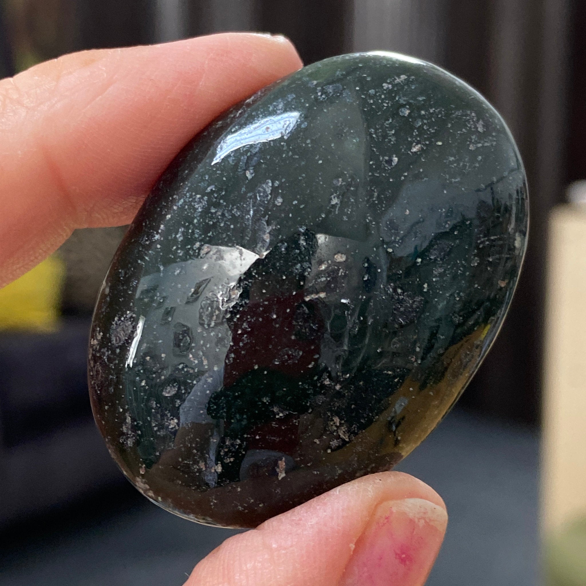 NEW FIND - Deep Green Jade Palmstone – Afghanistan