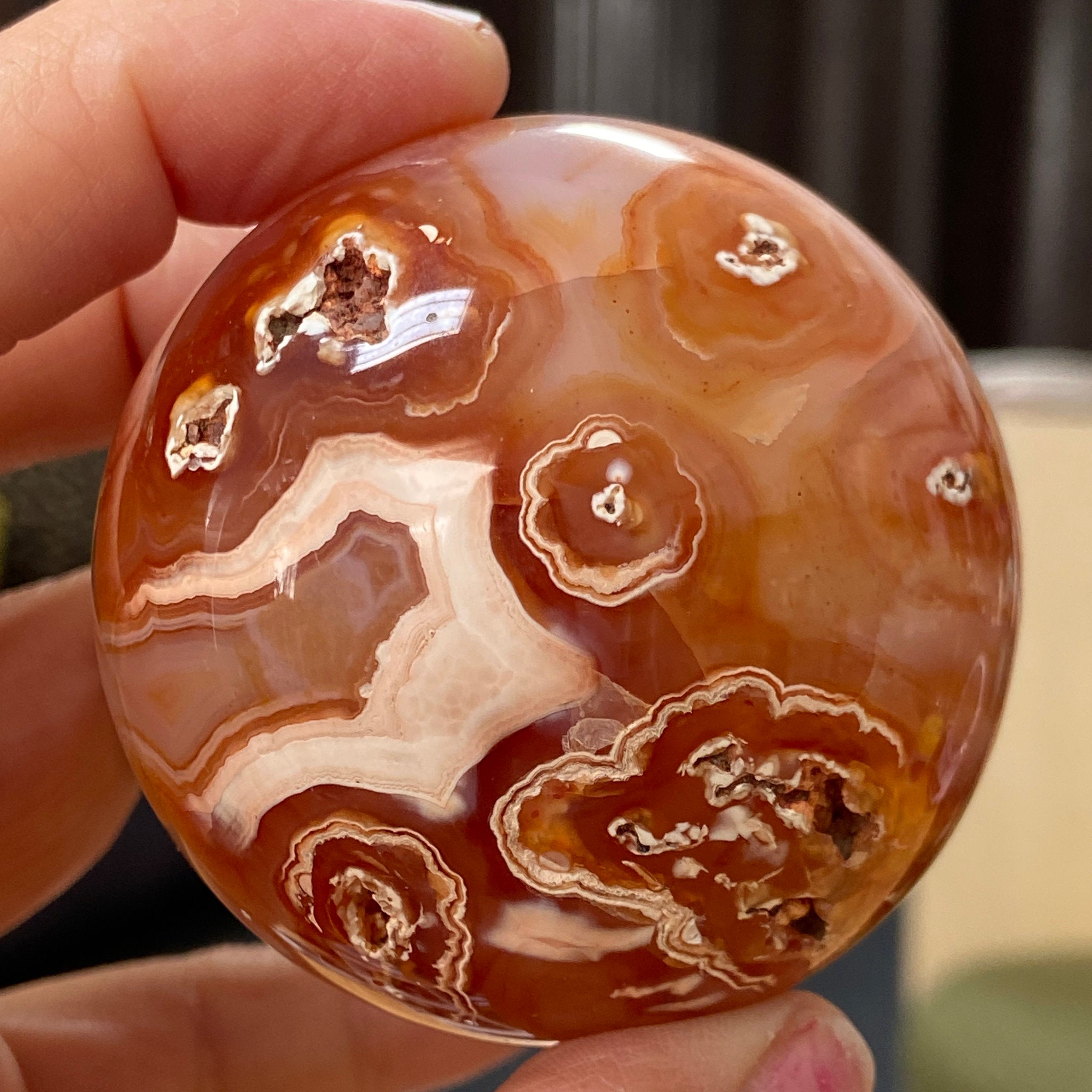 Carnelian Sphere with Quartz Crystal Cave – Madagascar