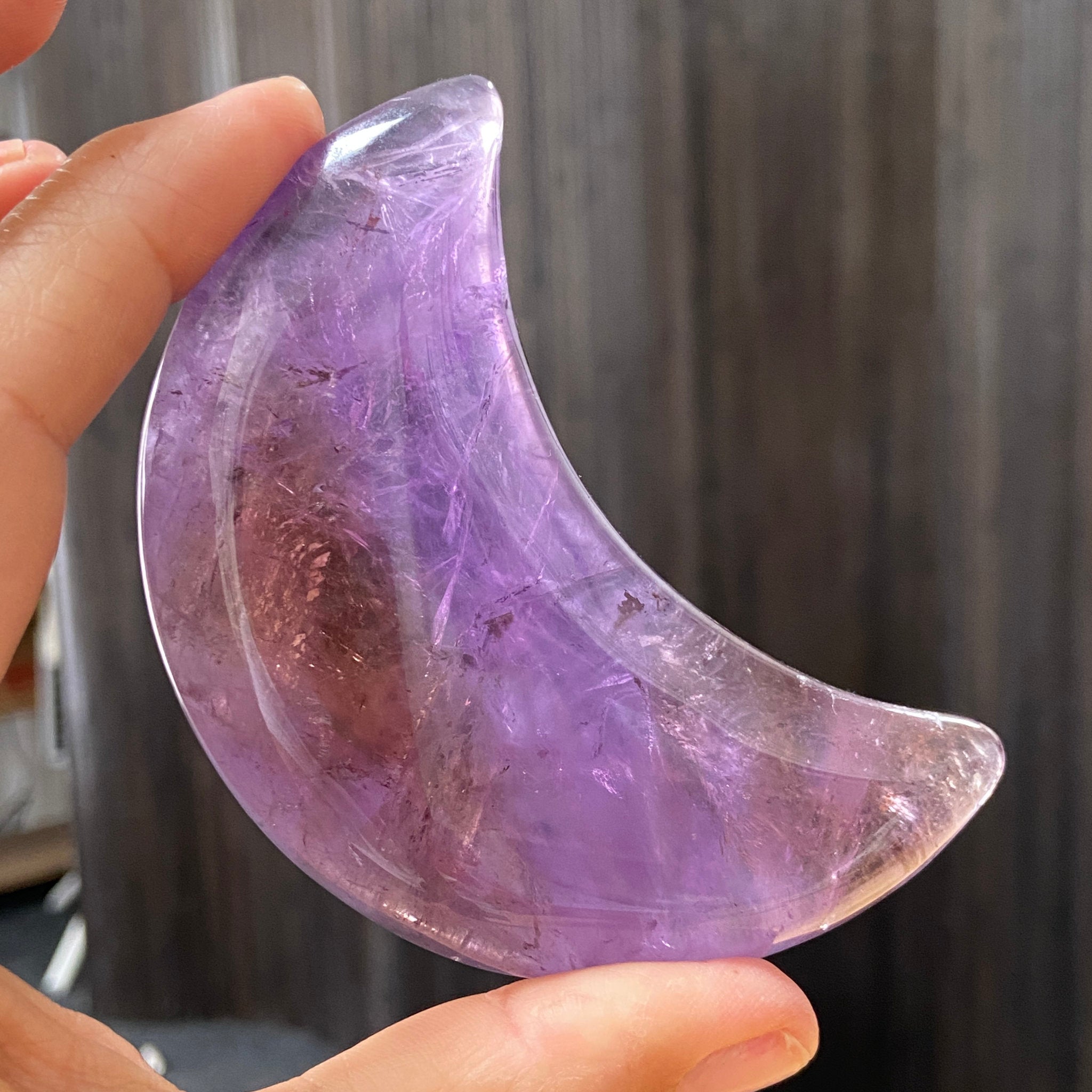 Ametrine Crescent Moon