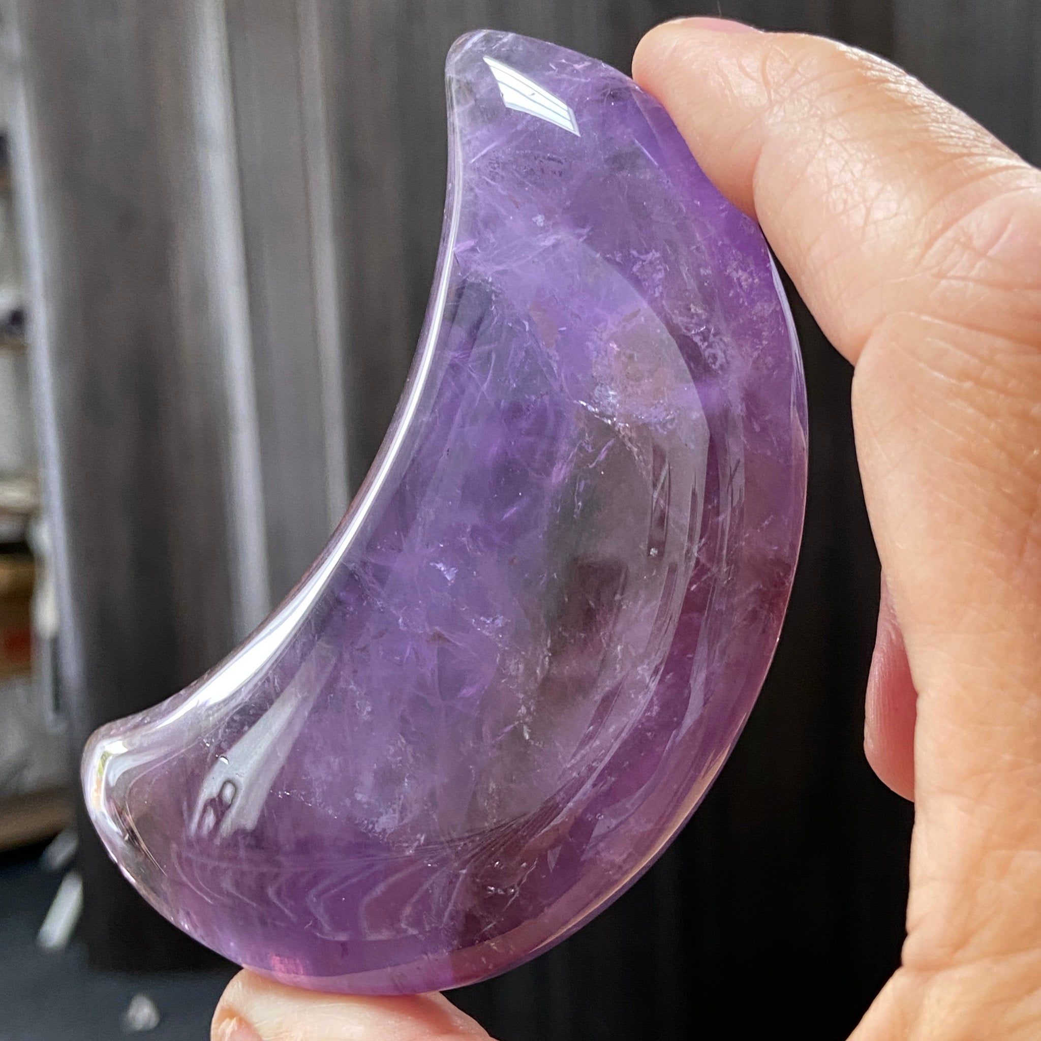 Ametrine Crescent Moon