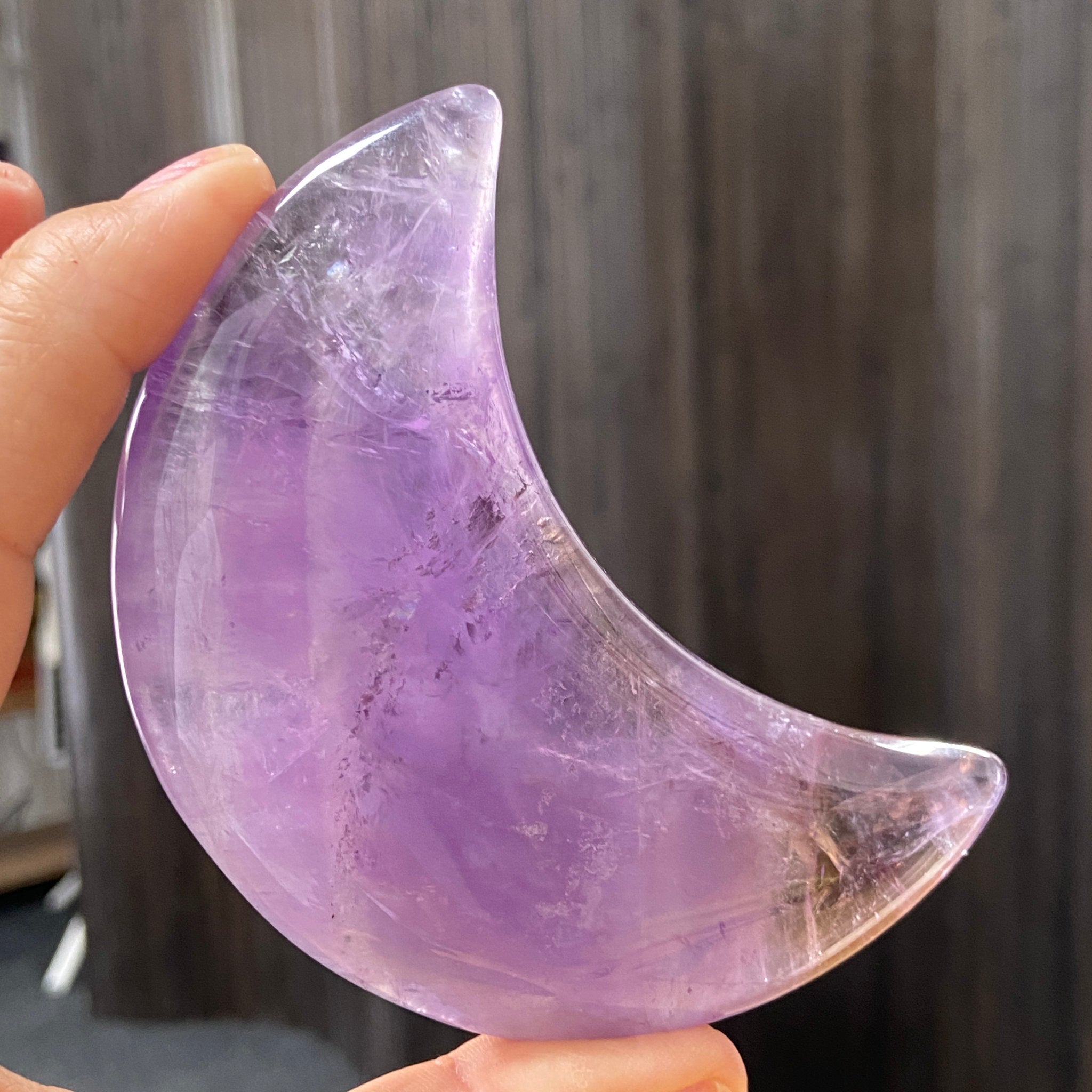Ametrine Crescent Moon
