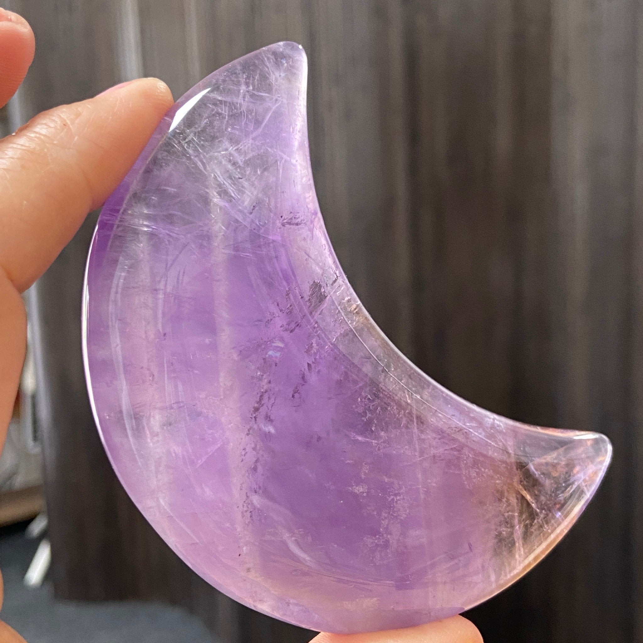 Ametrine Crescent Moon
