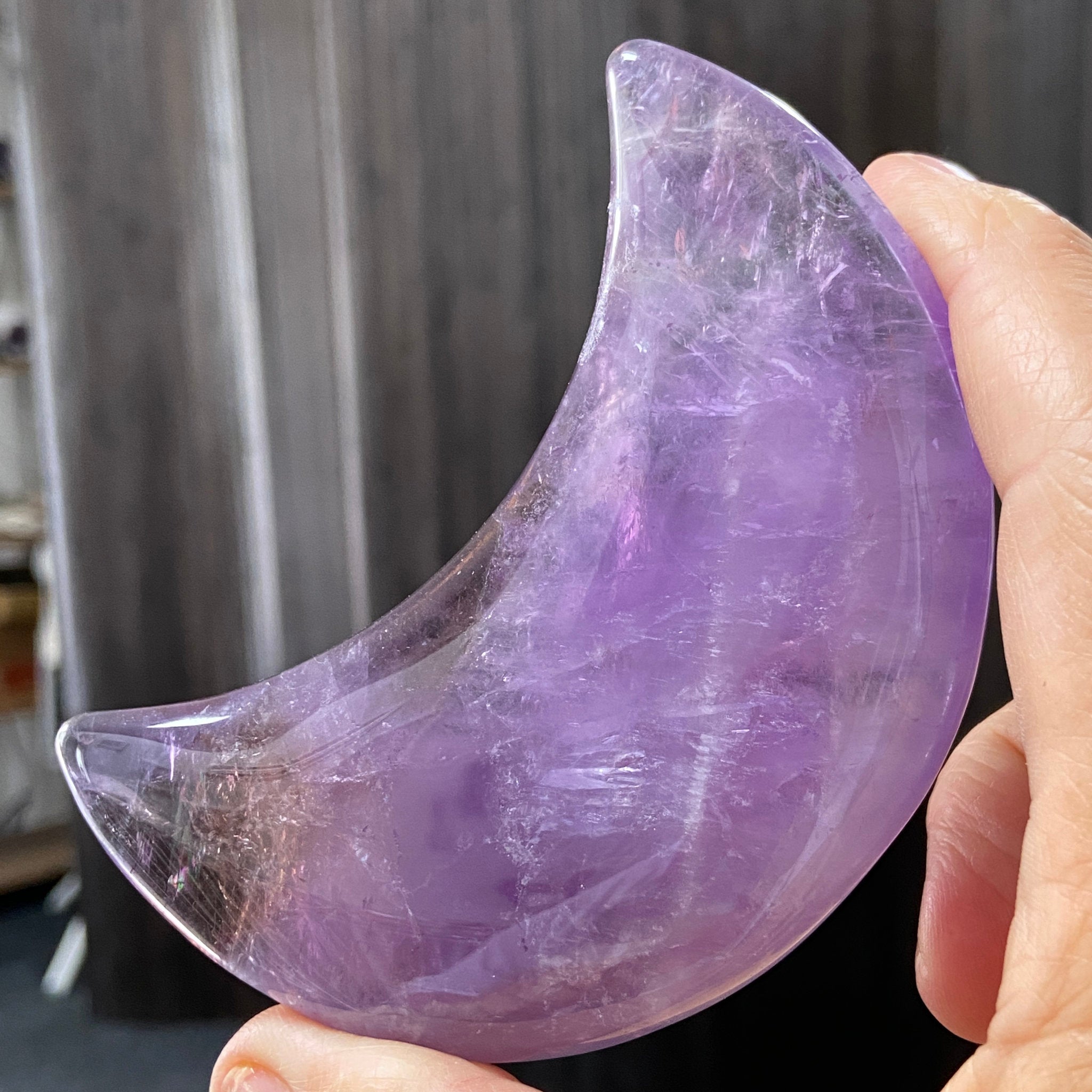 Ametrine Crescent Moon