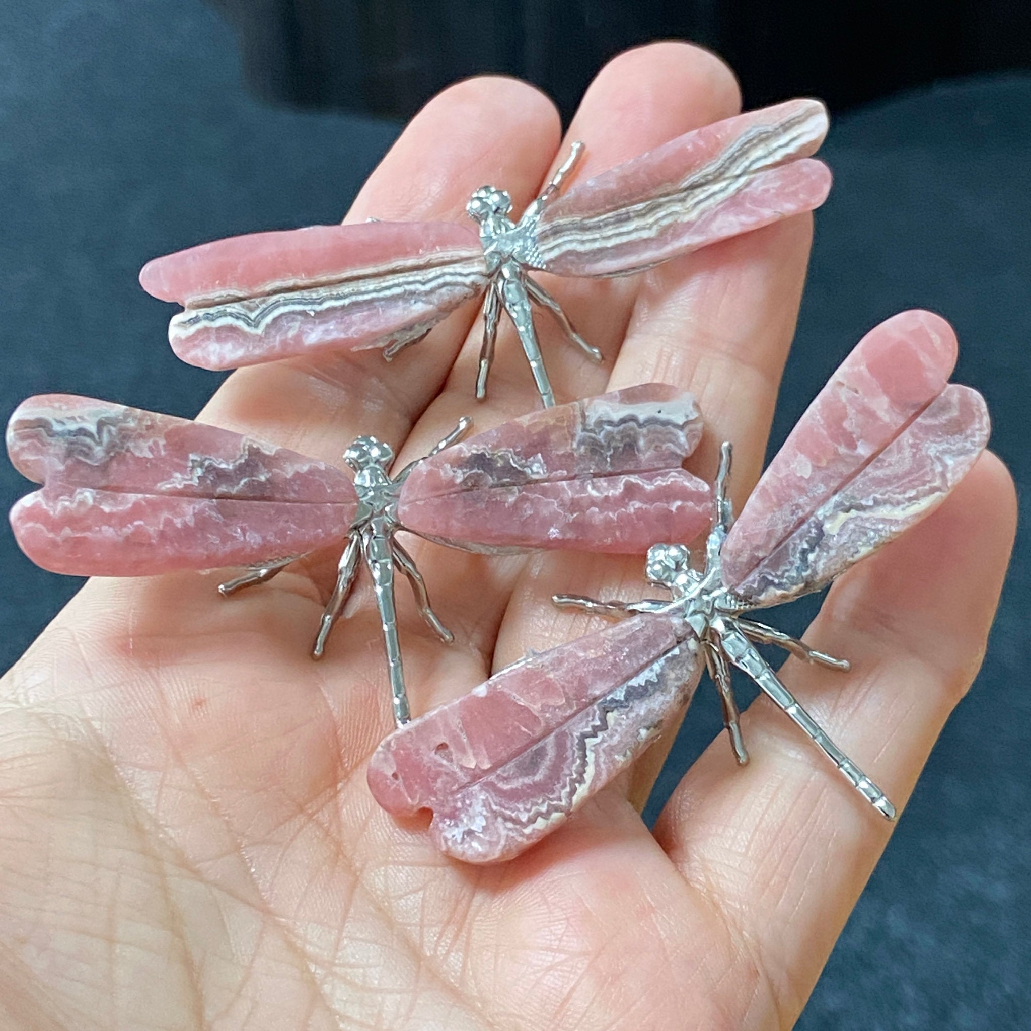 Rhodochrosite Dragonfly