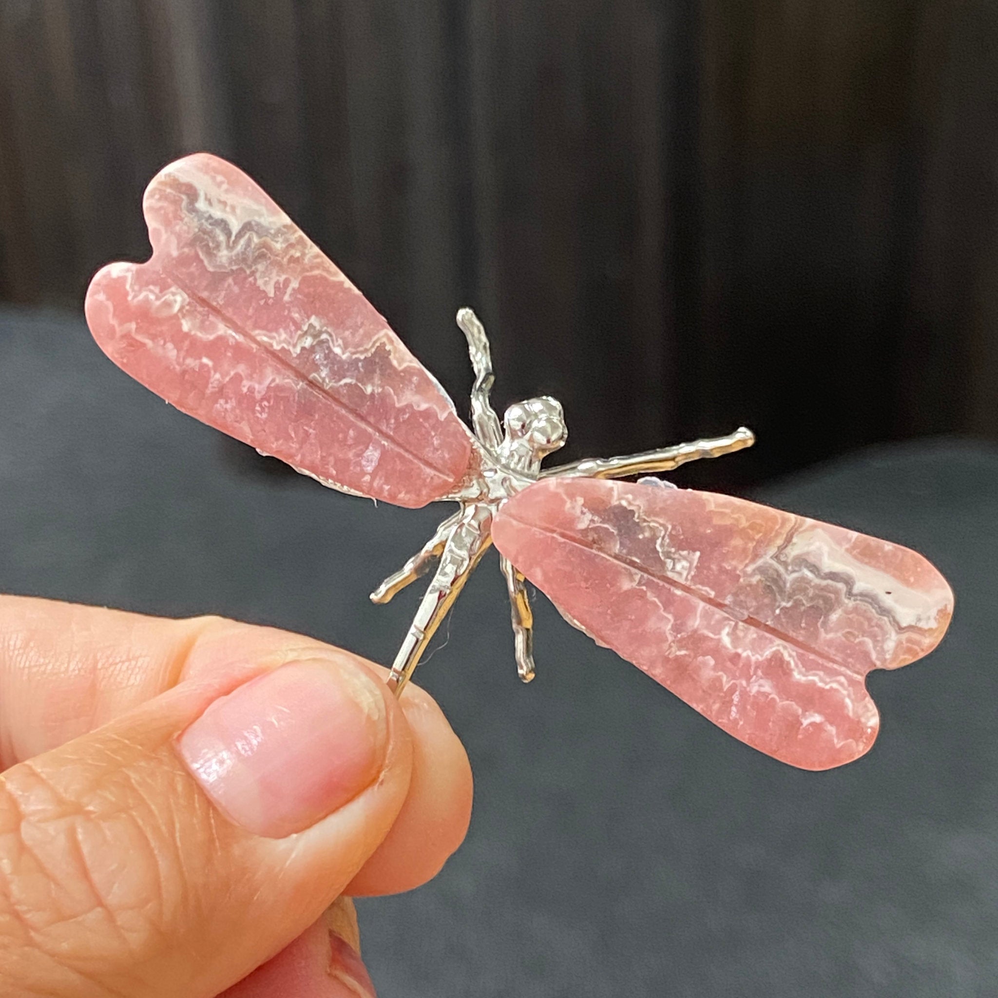 Rhodochrosite Dragonfly