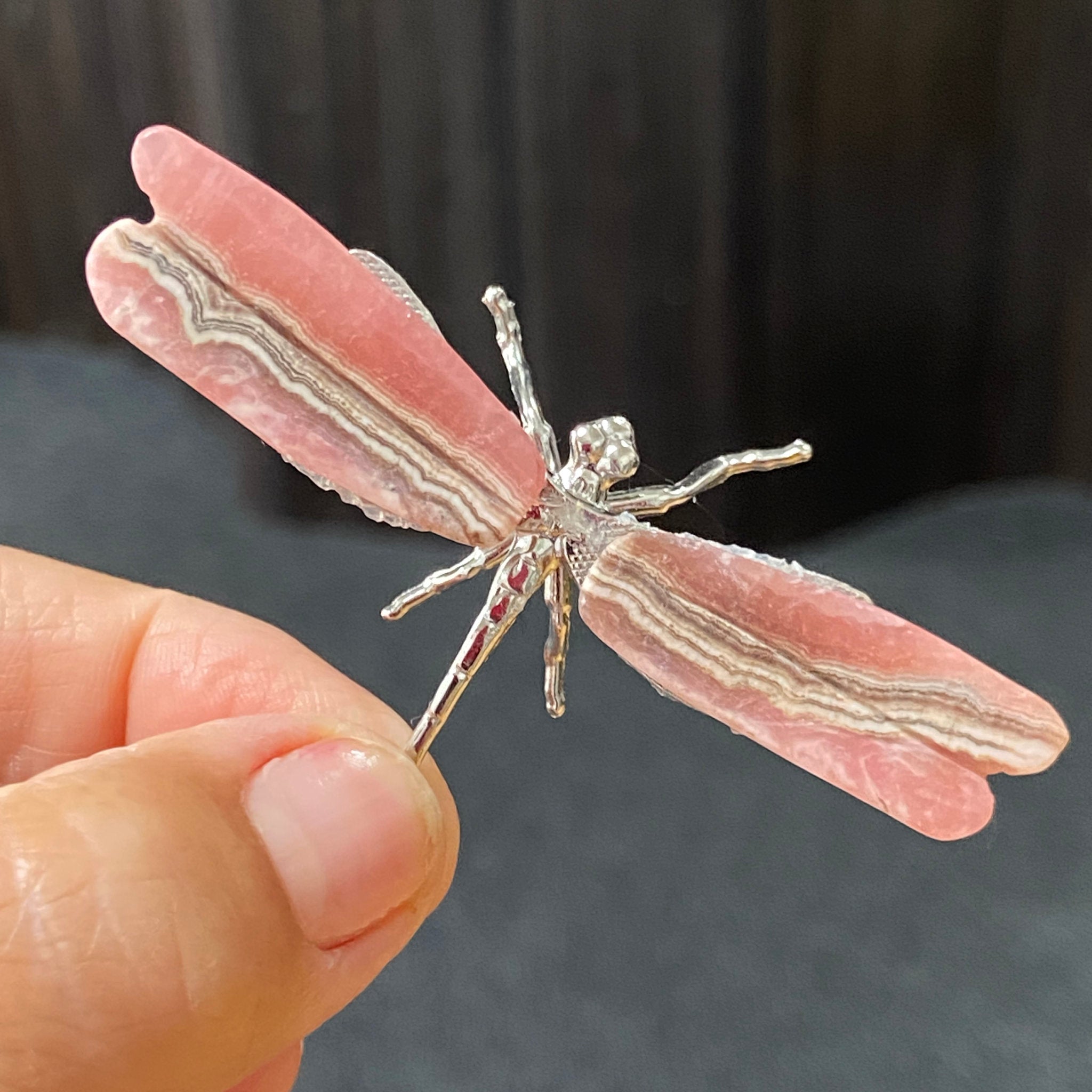 Rhodochrosite Dragonfly
