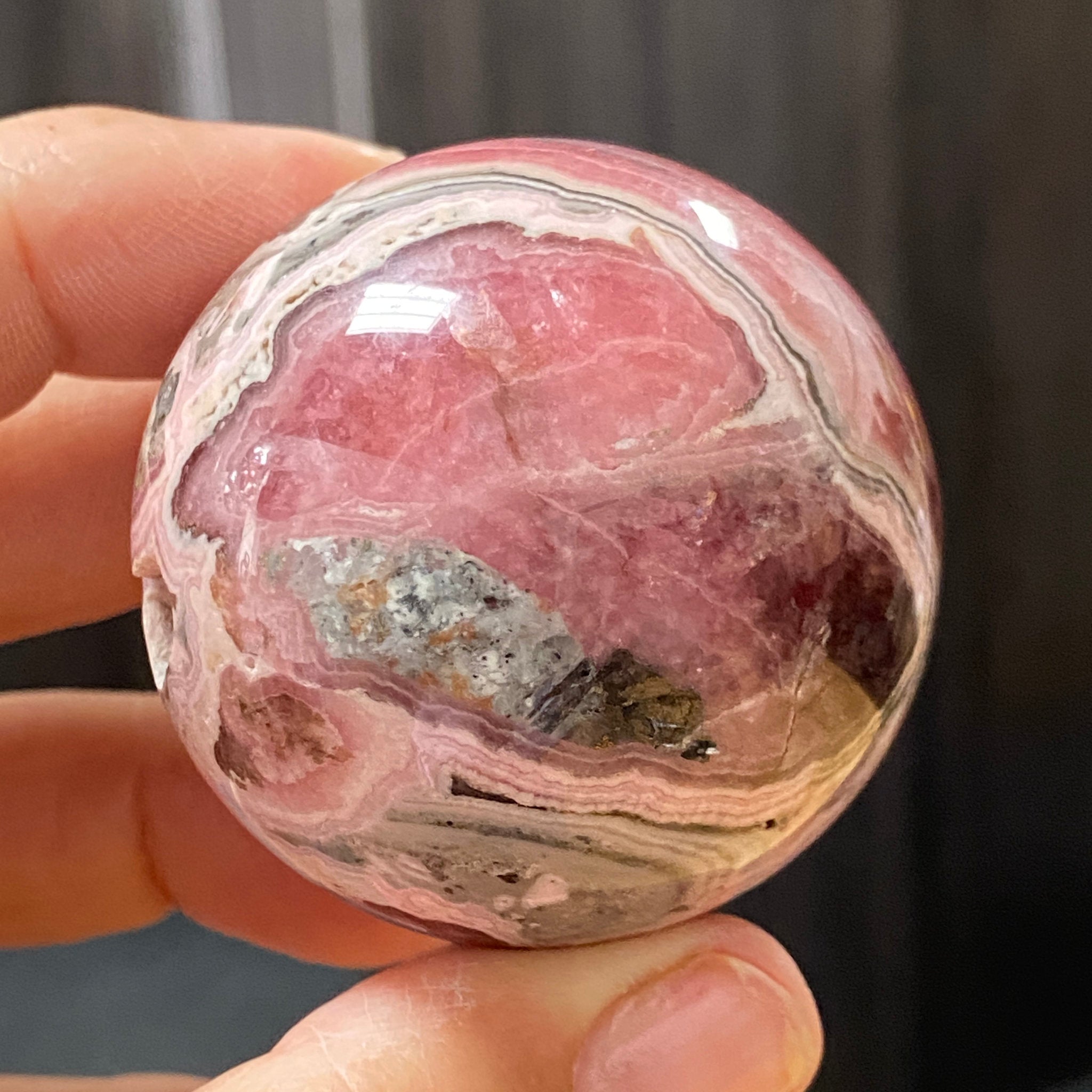 Rhodochrosite Sphere