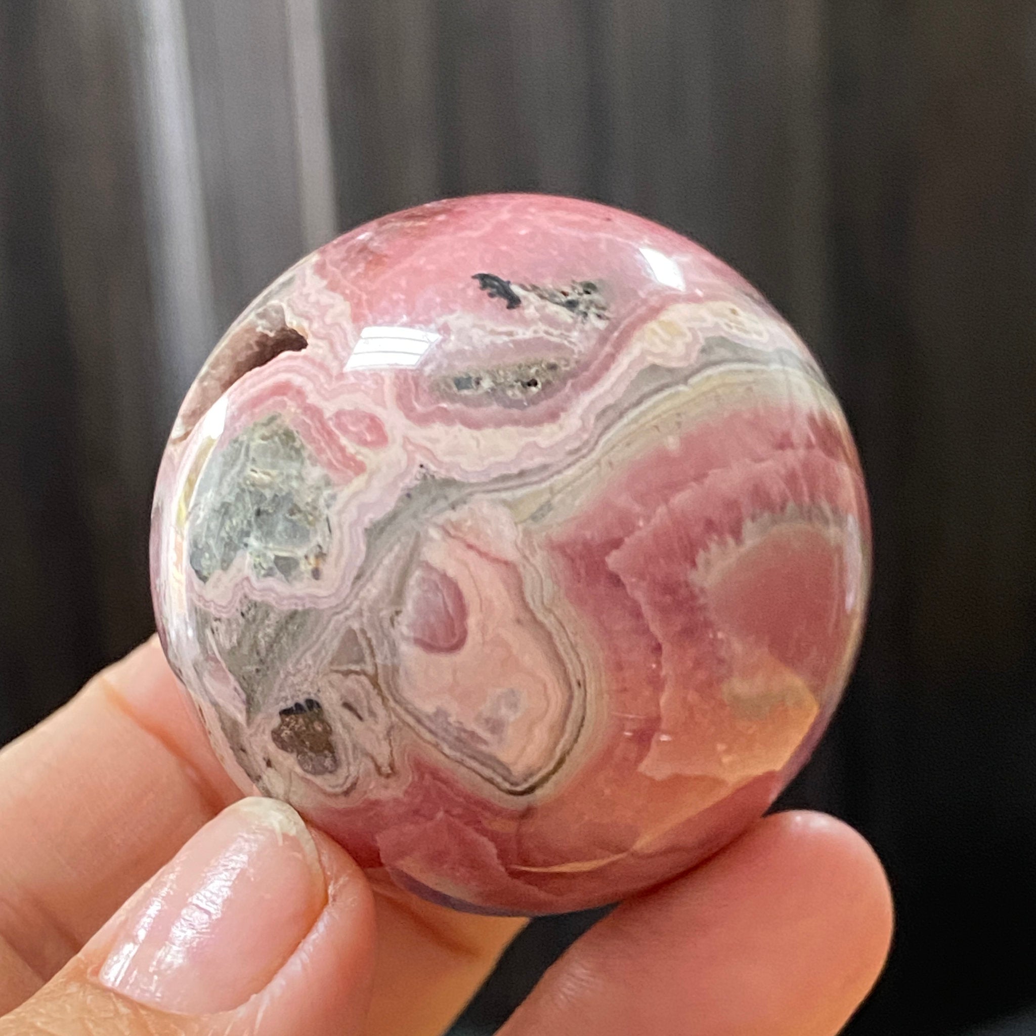 Rhodochrosite Sphere