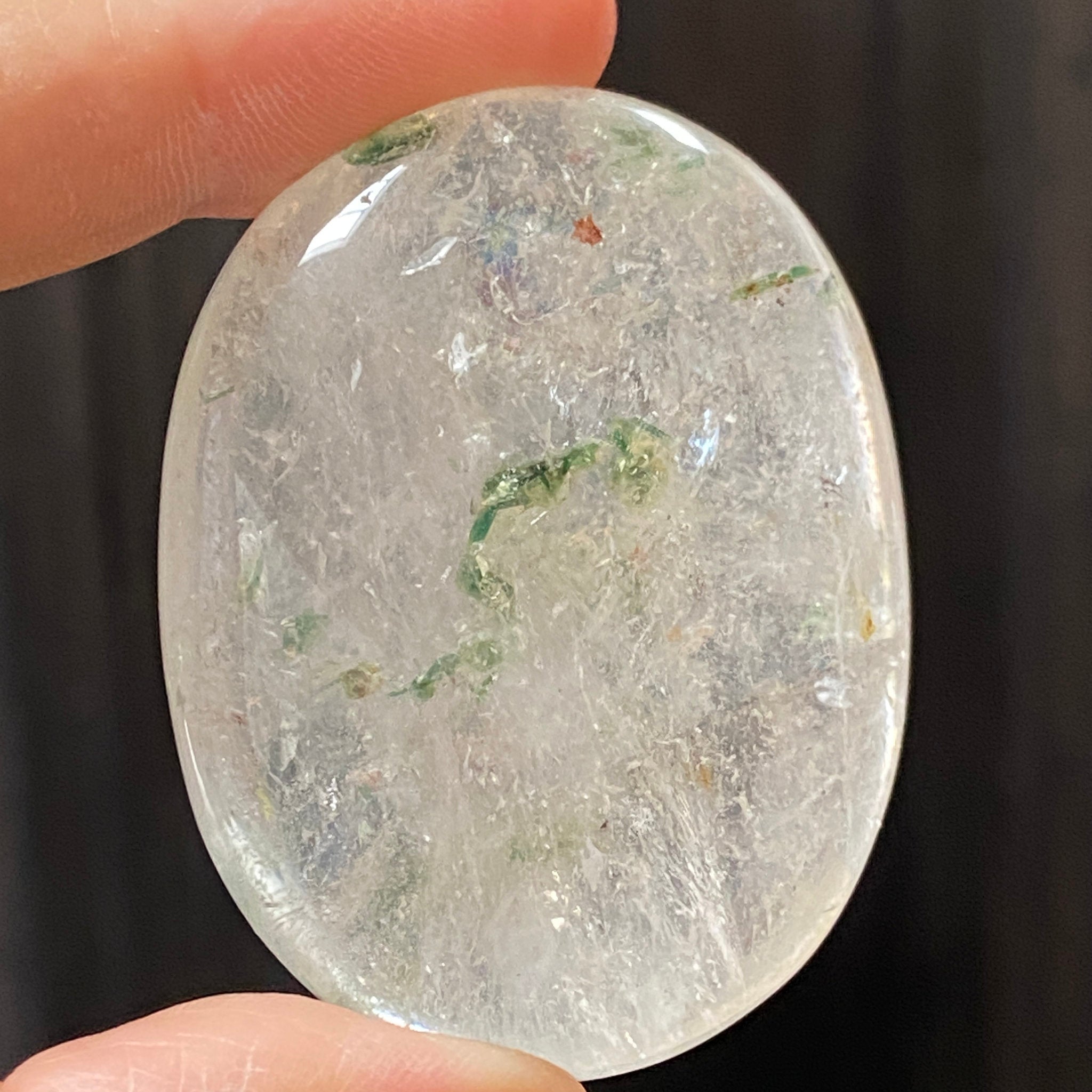 Quartz with Fuchsite Palmstone