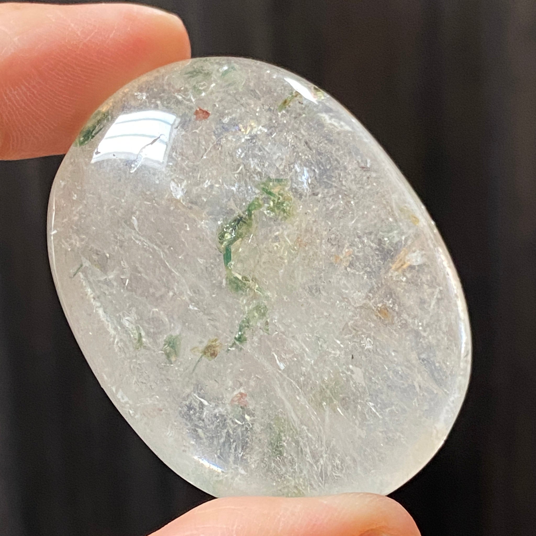 Quartz with Fuchsite Palmstone
