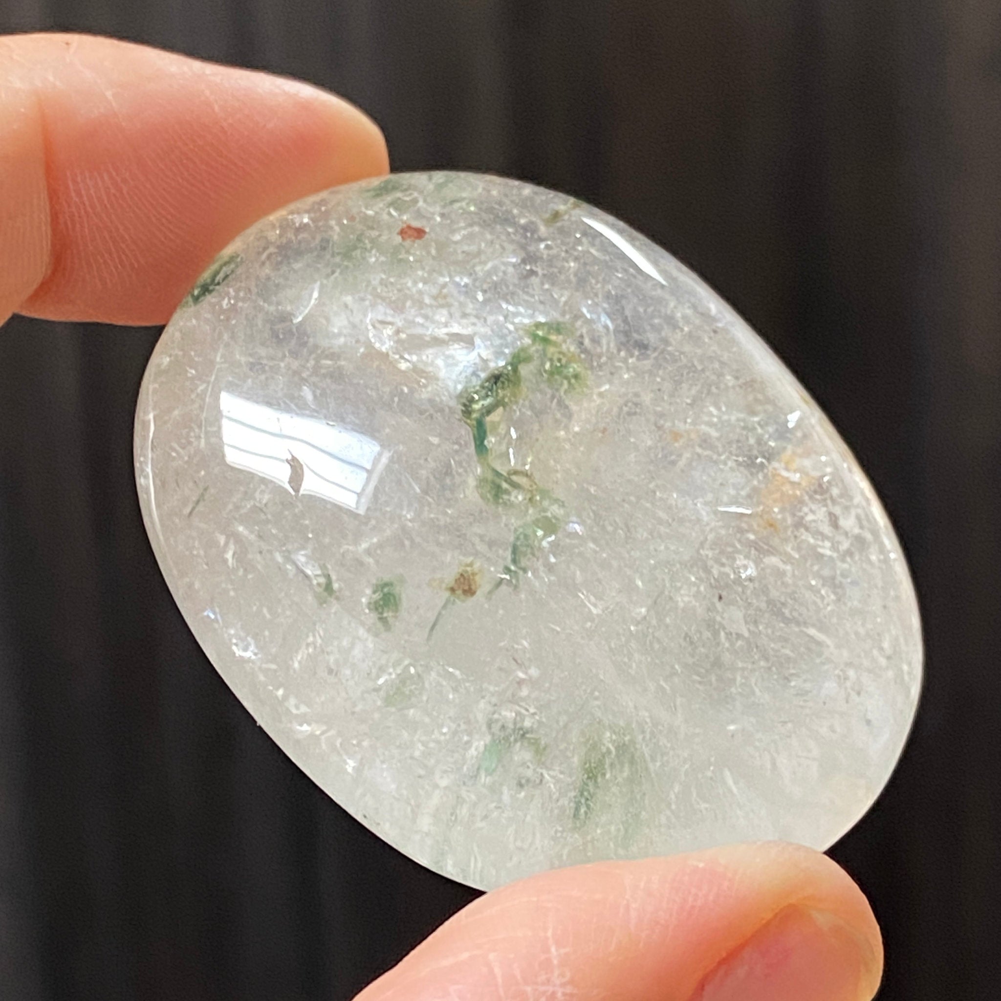 Quartz with Fuchsite Palmstone