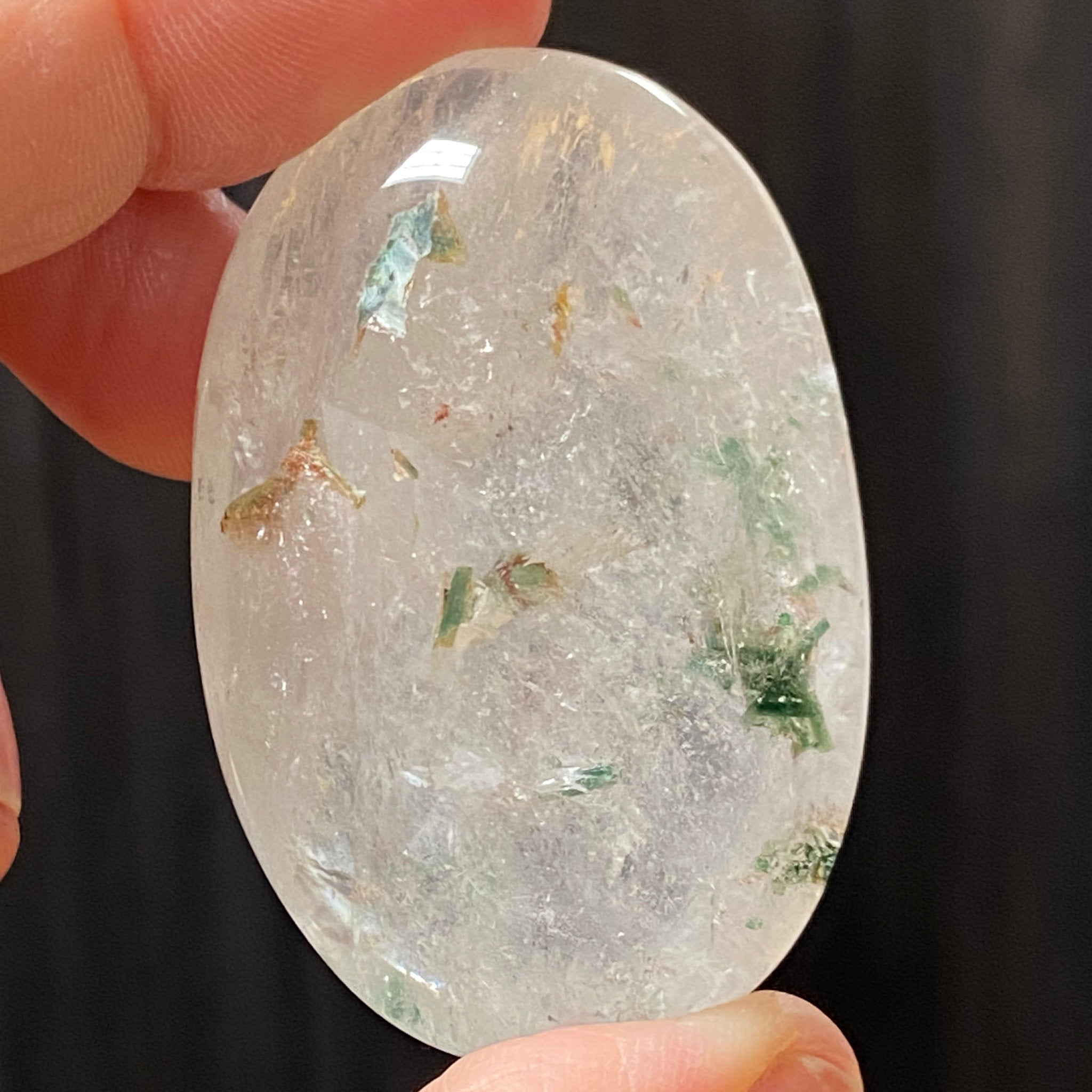 Quartz with Fuchsite Palmstone