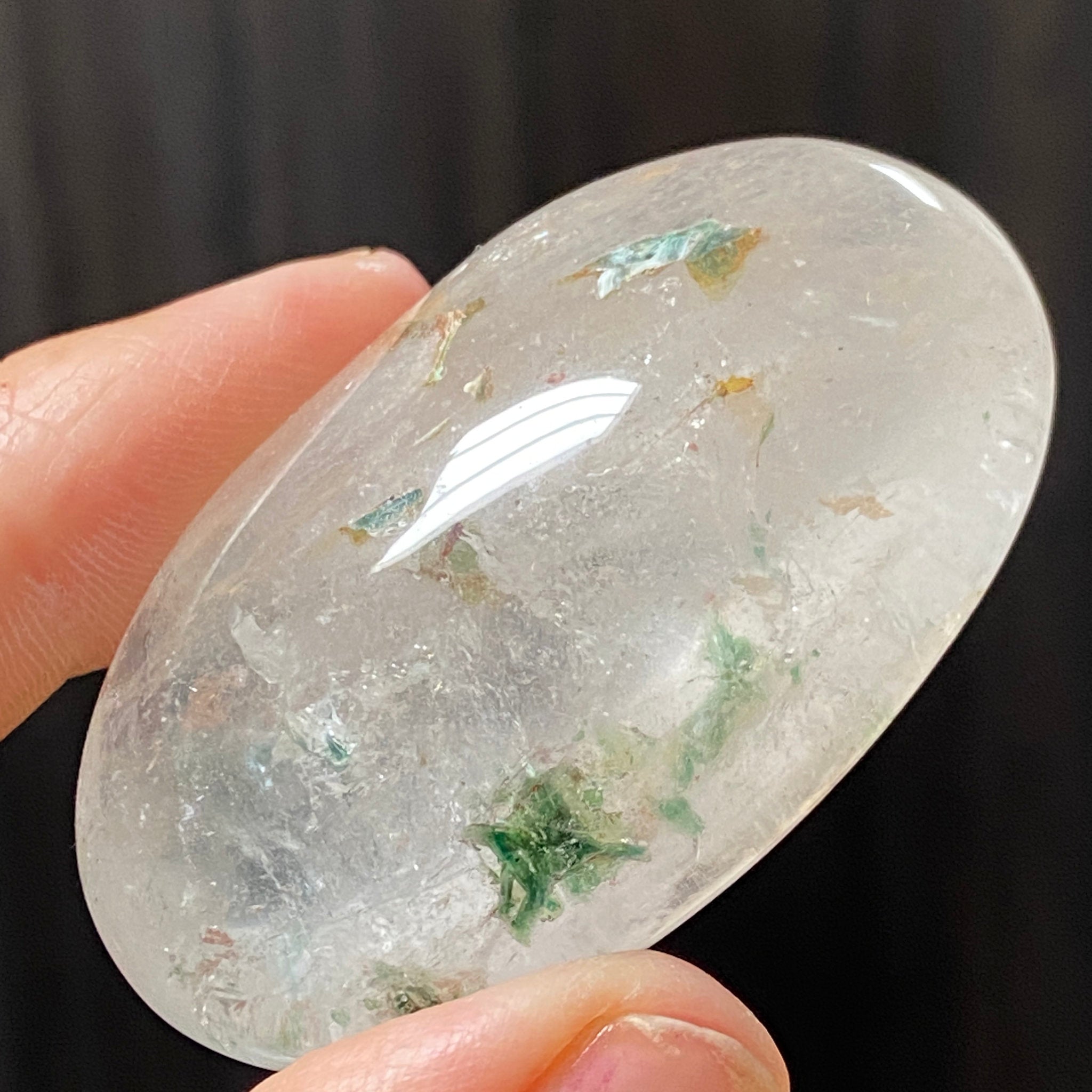 Quartz with Fuchsite Palmstone