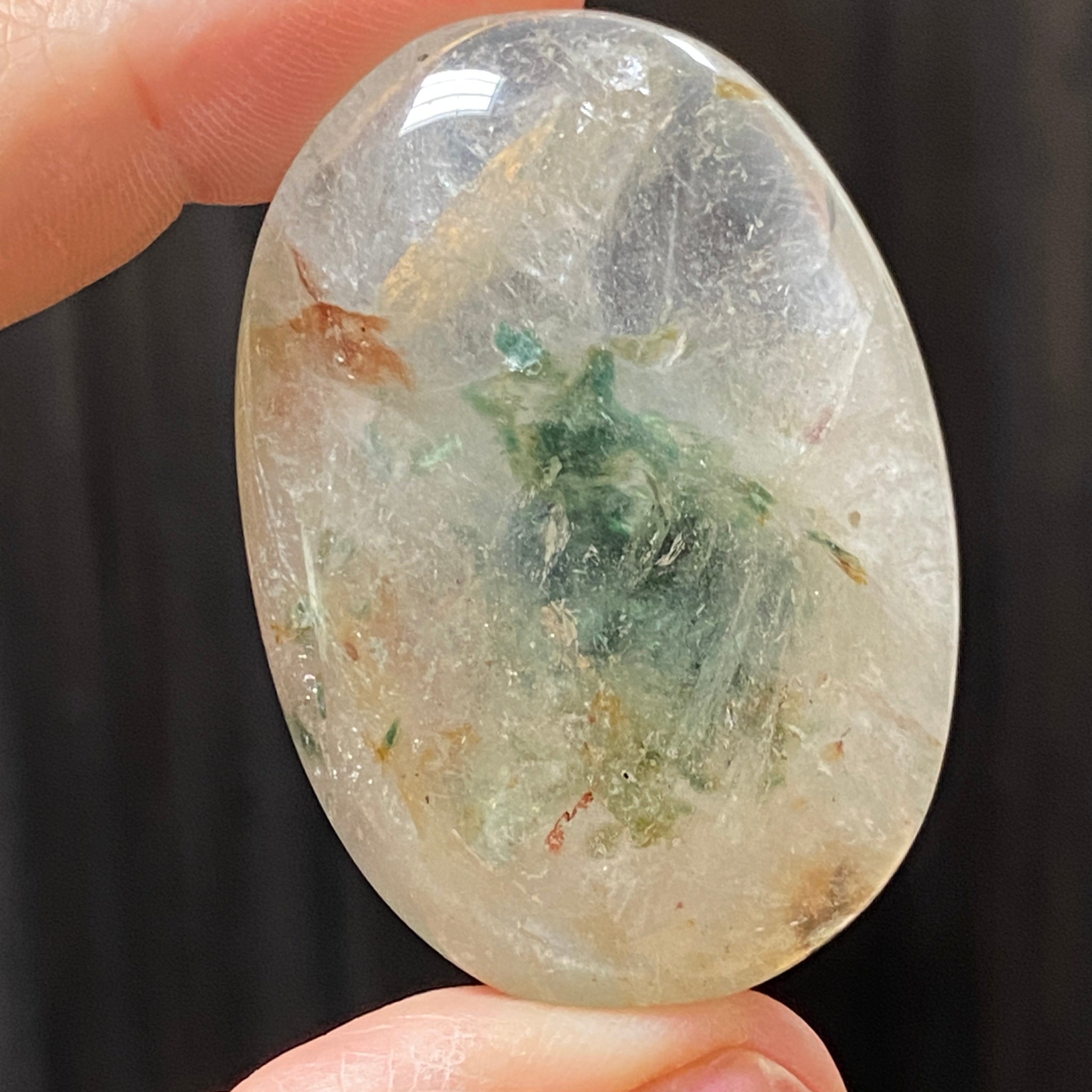 Quartz with Fuchsite Palmstone