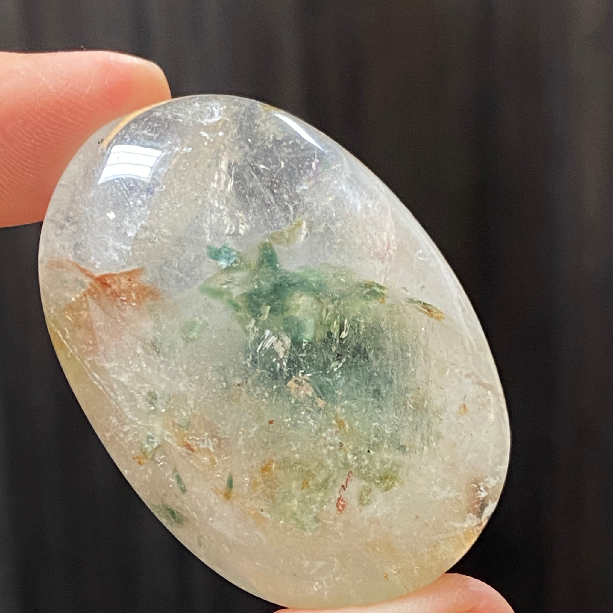 Quartz with Fuchsite Palmstone