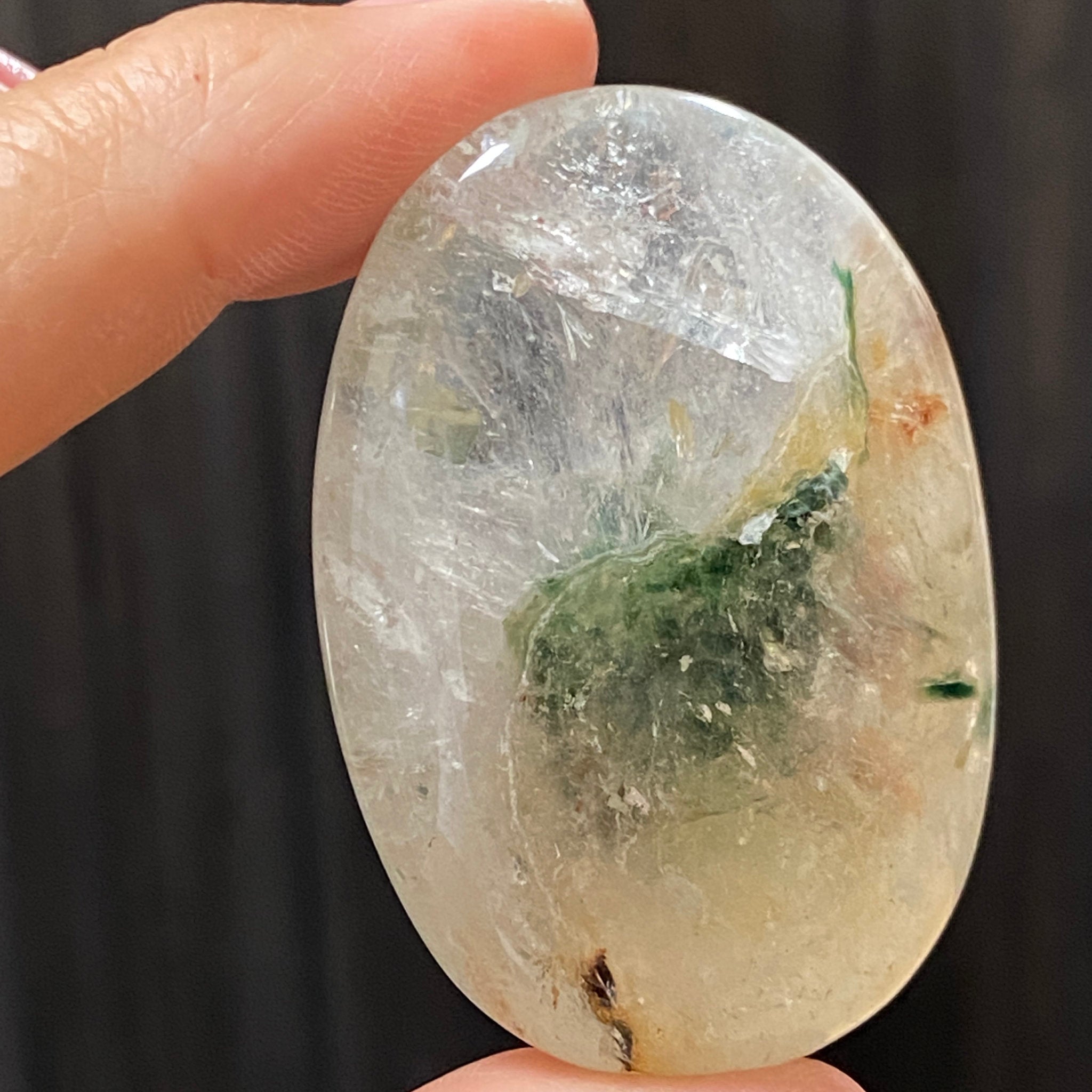 Quartz with Fuchsite Palmstone