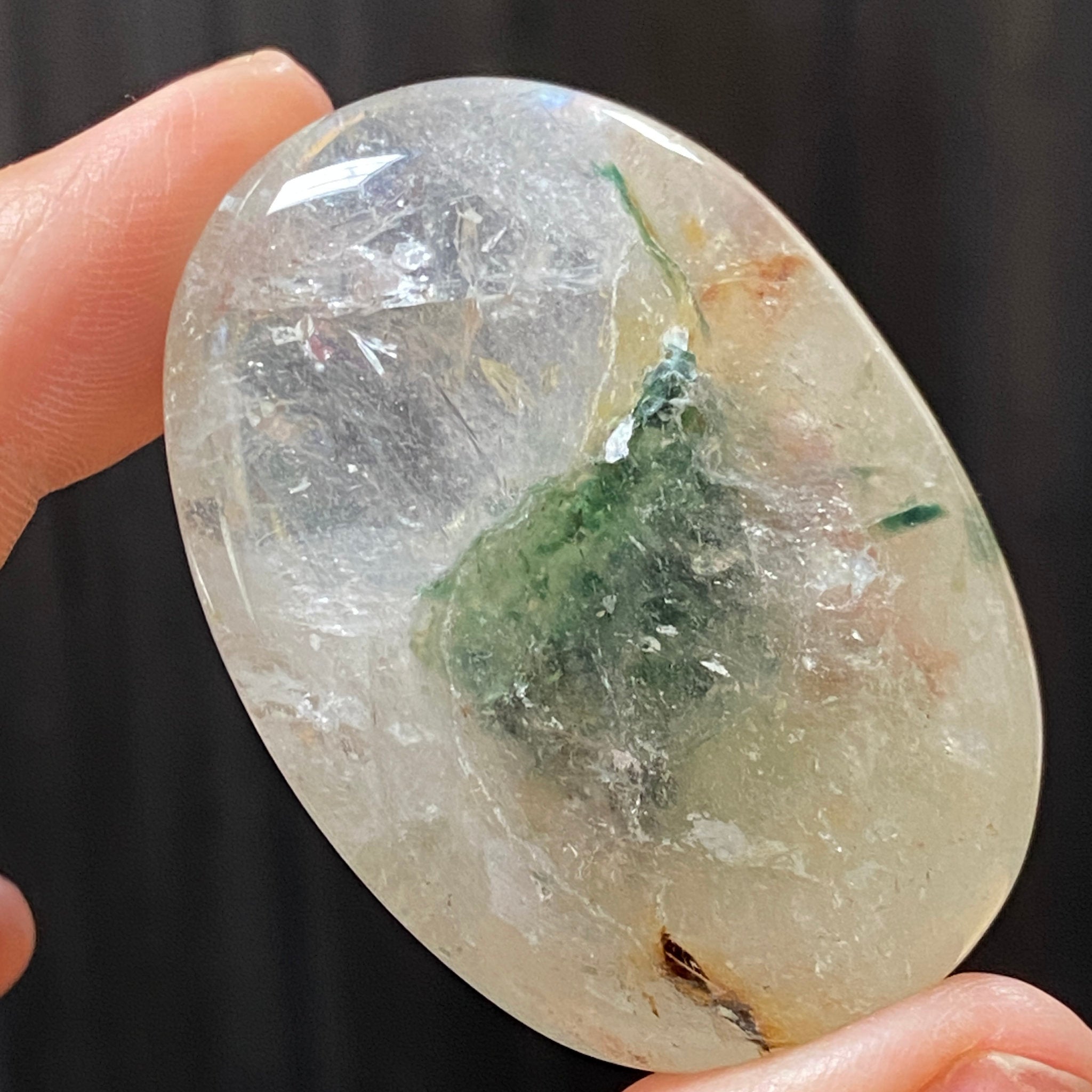 Quartz with Fuchsite Palmstone