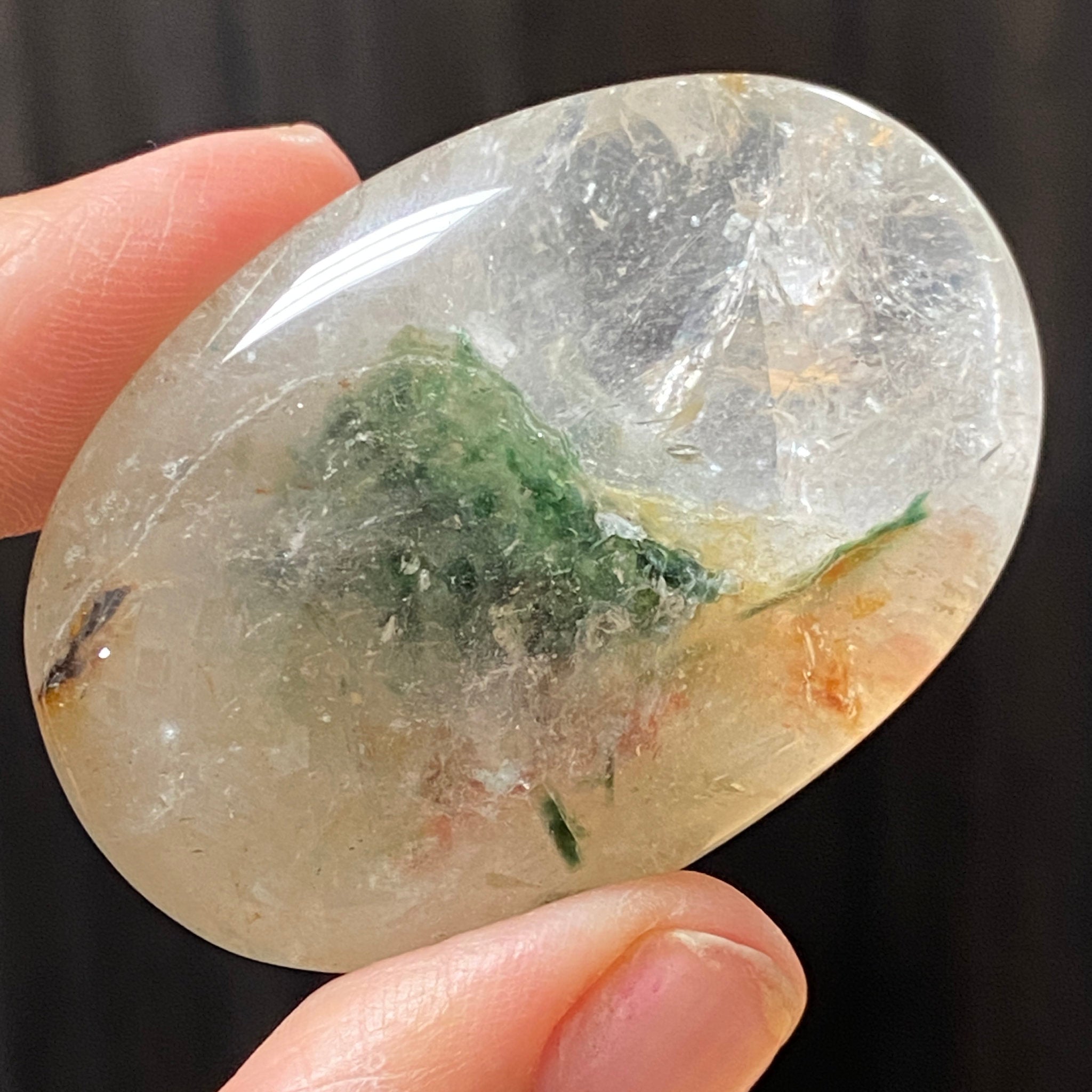 Quartz with Fuchsite Palmstone