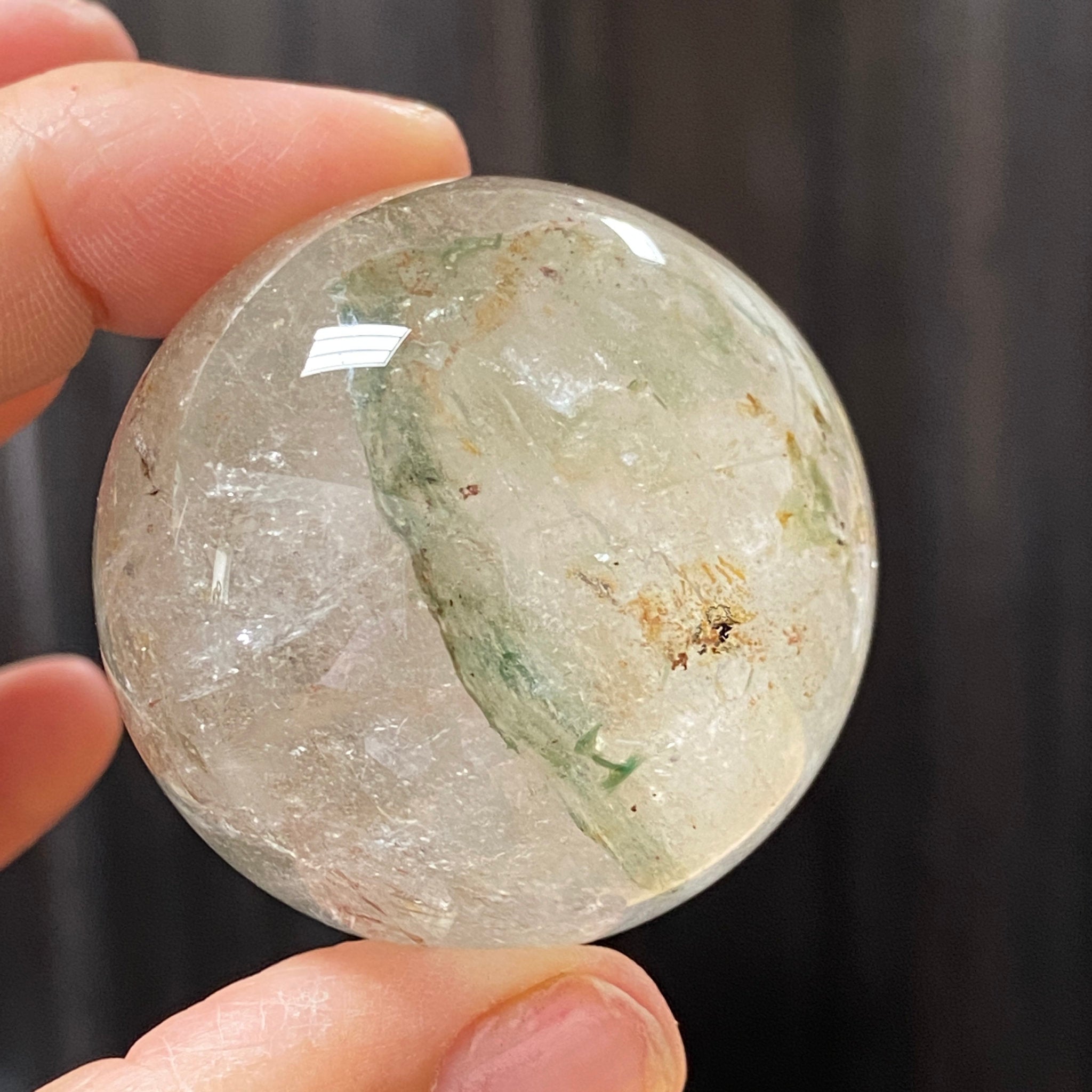 Quartz with Fuchsite Sphere