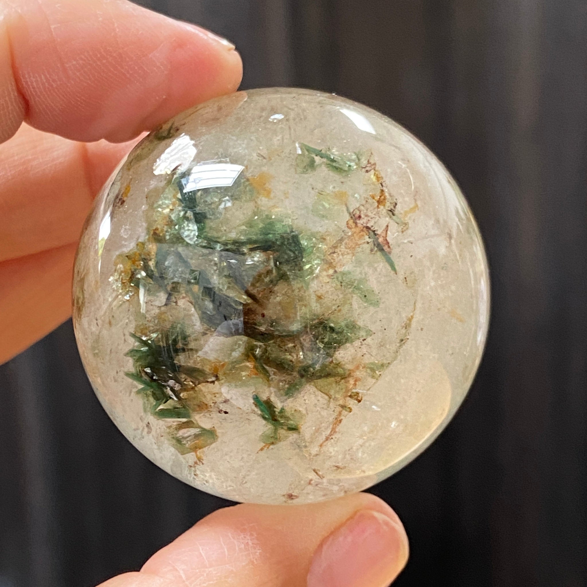 Quartz with Fuchsite Sphere