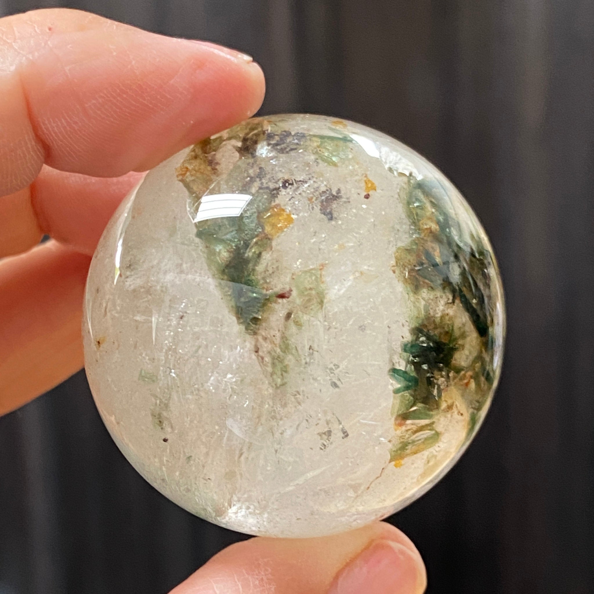 Quartz with Fuchsite Sphere