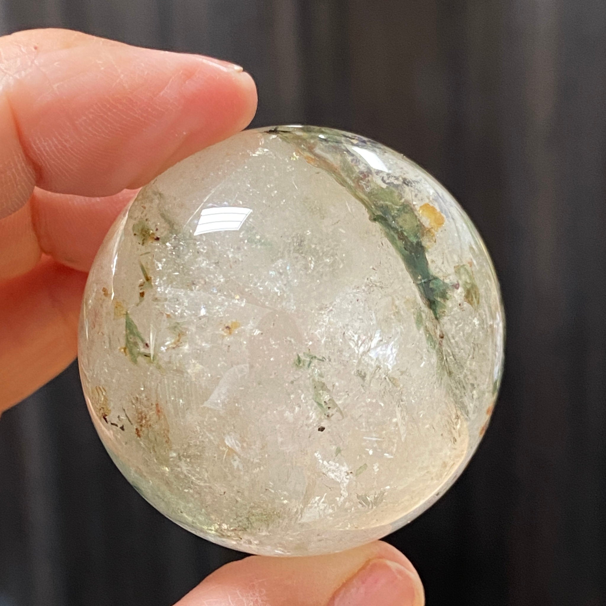 Quartz with Fuchsite Sphere