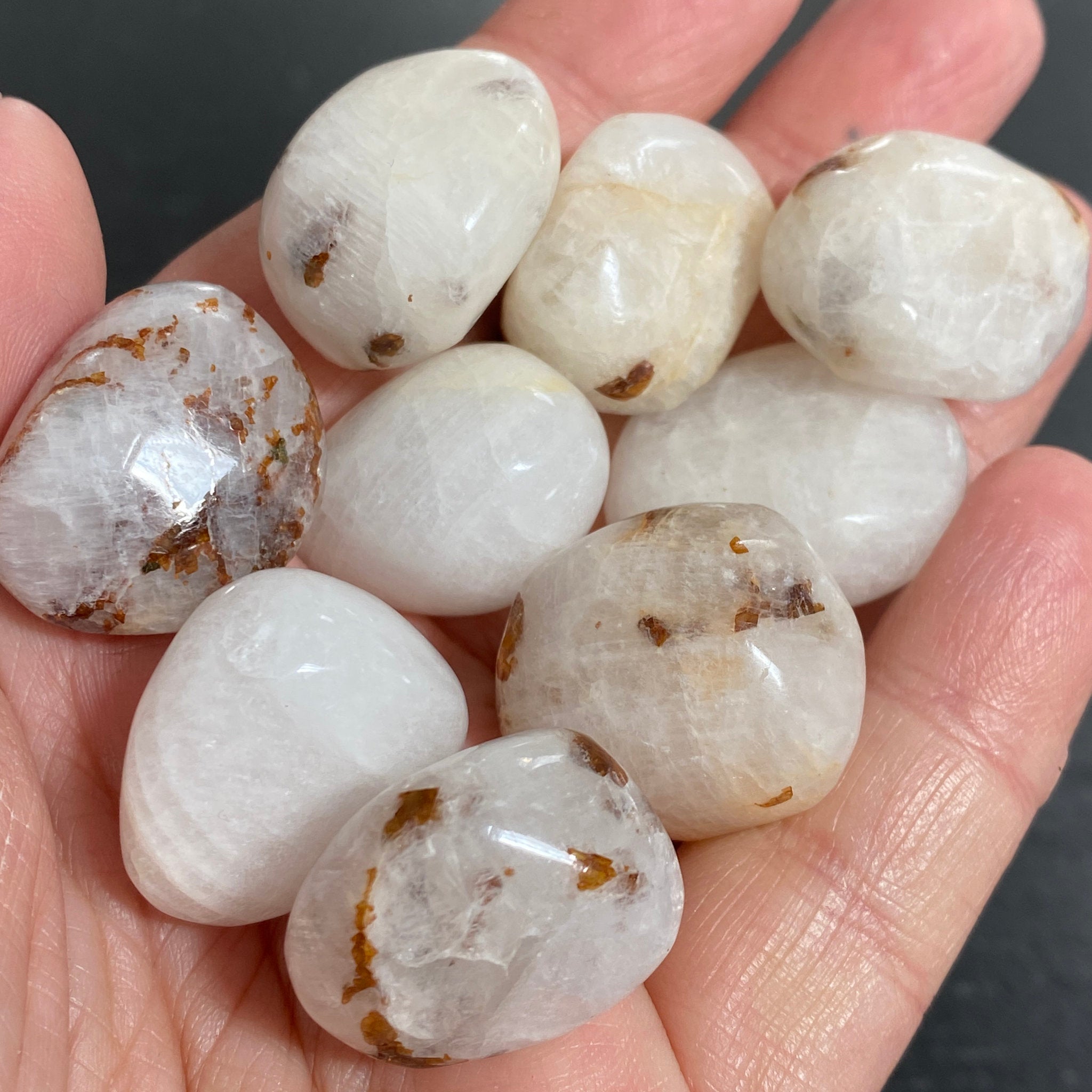 Rare Cryolite tumbled stones from Greenland