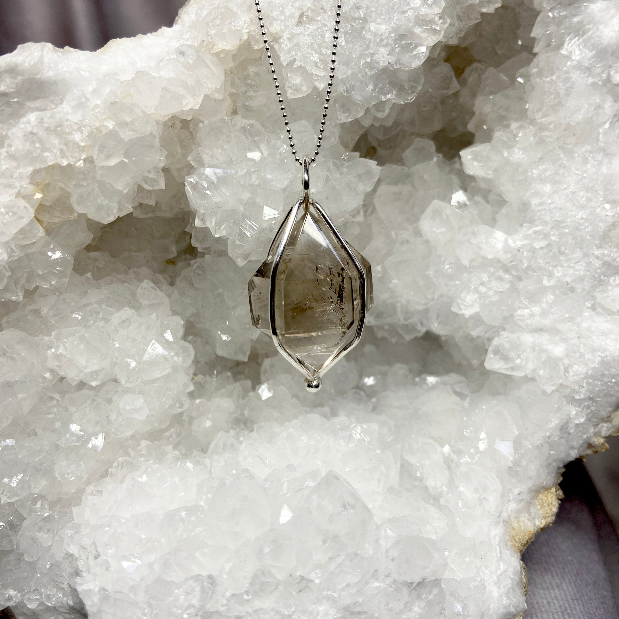 Smoky Quartz Enhydro Pendant – Bespoke by Song of the Sea
