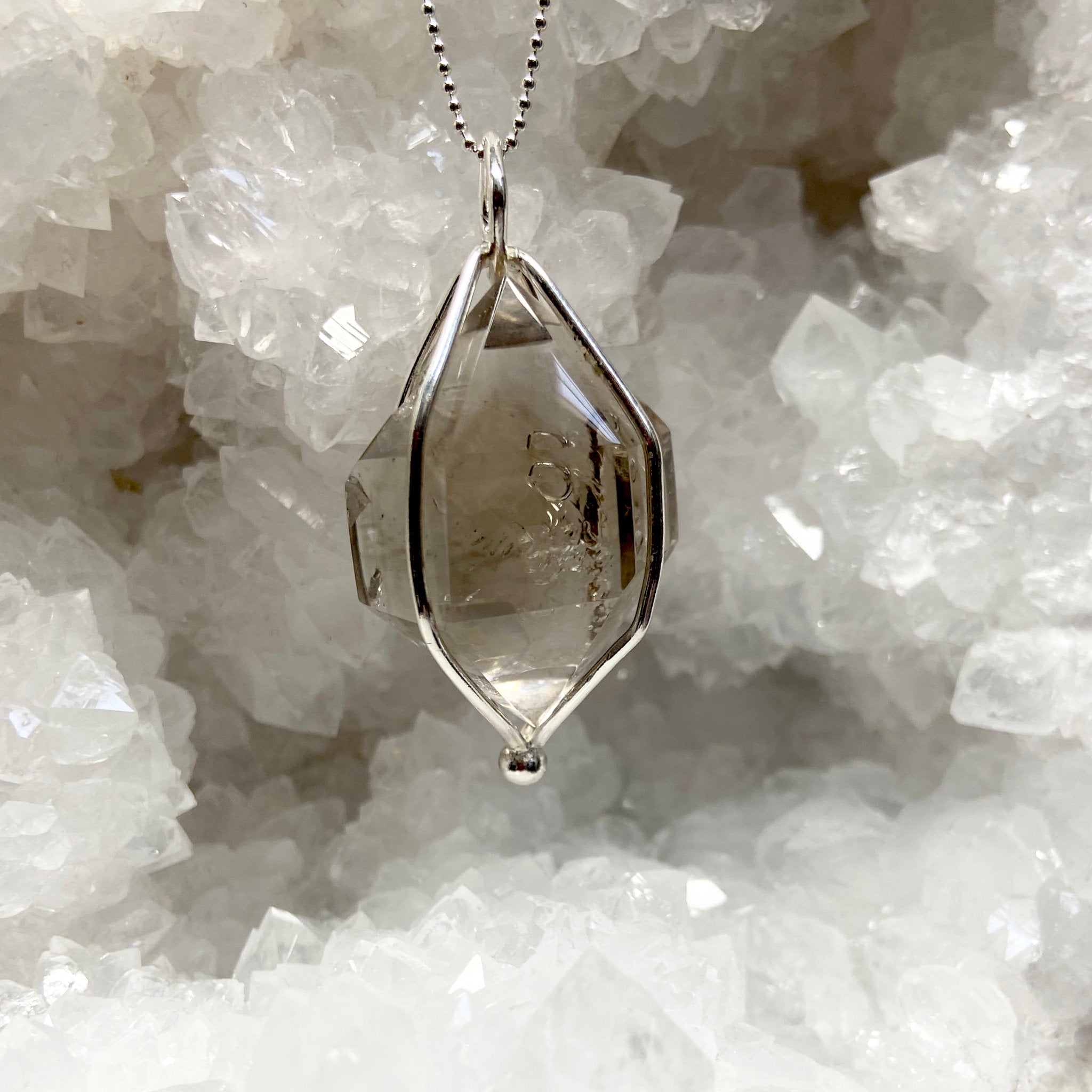 Smoky Quartz Enhydro Pendant – Bespoke by Song of the Sea