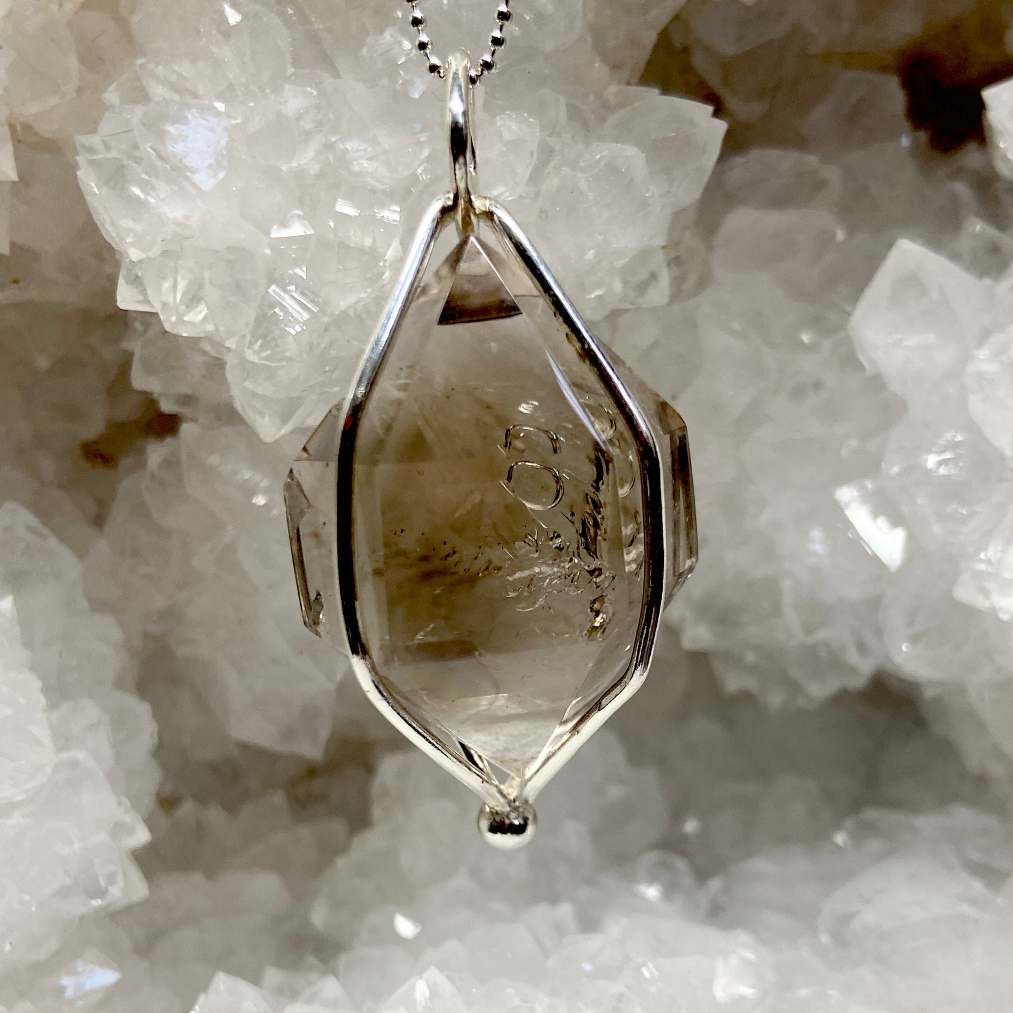 Smoky Quartz Enhydro Pendant – Bespoke by Song of the Sea