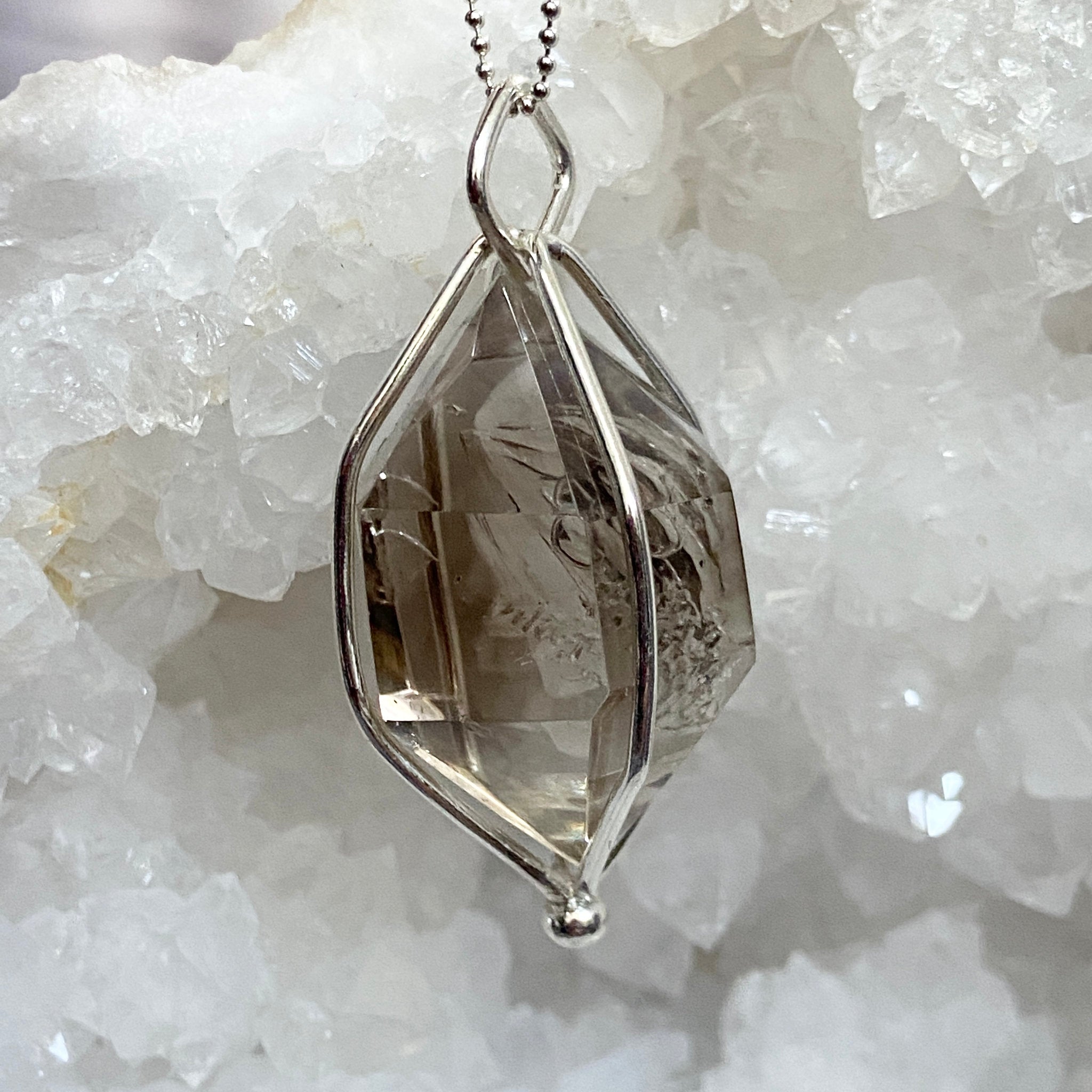 Smoky Quartz Enhydro Pendant – Bespoke by Song of the Sea