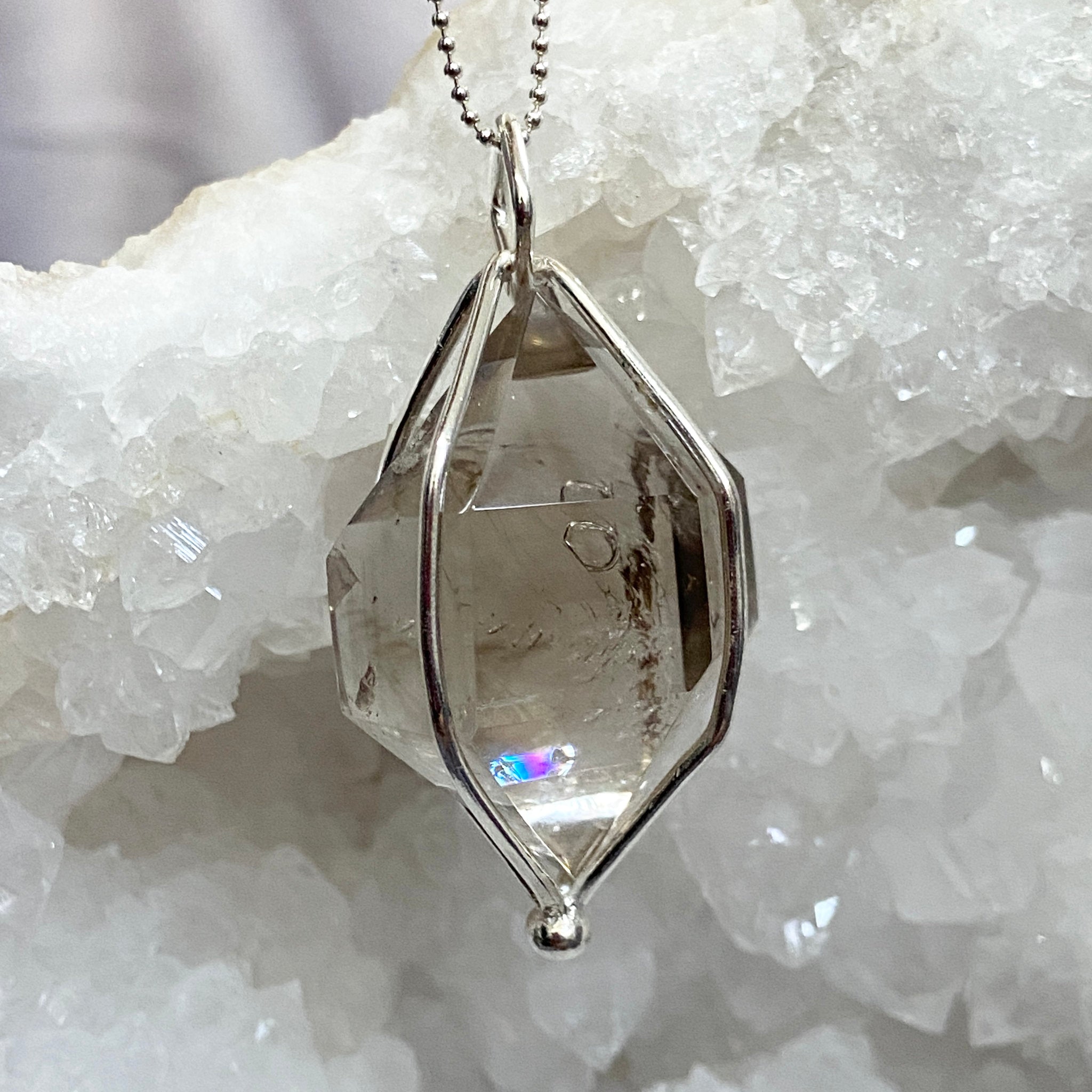Smoky Quartz Enhydro Pendant – Bespoke by Song of the Sea
