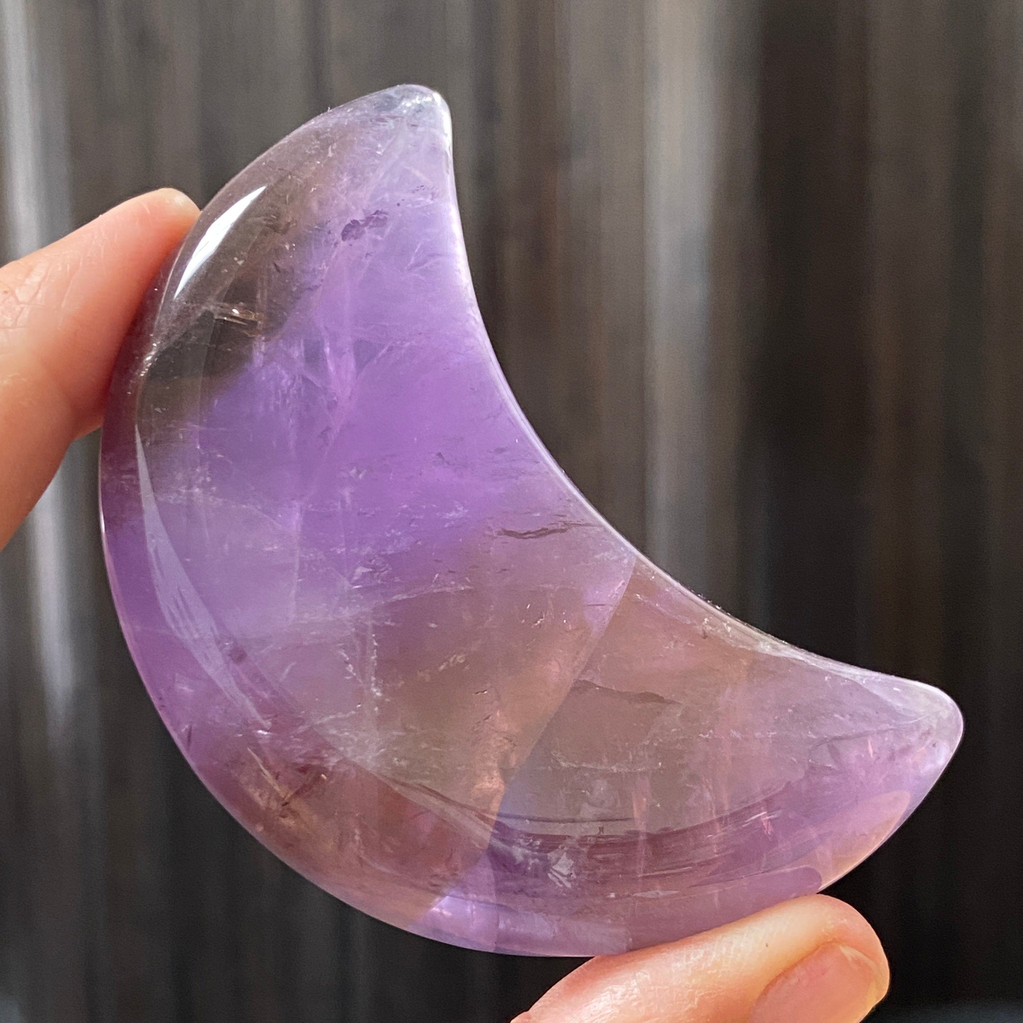 Ametrine Crescent Moon