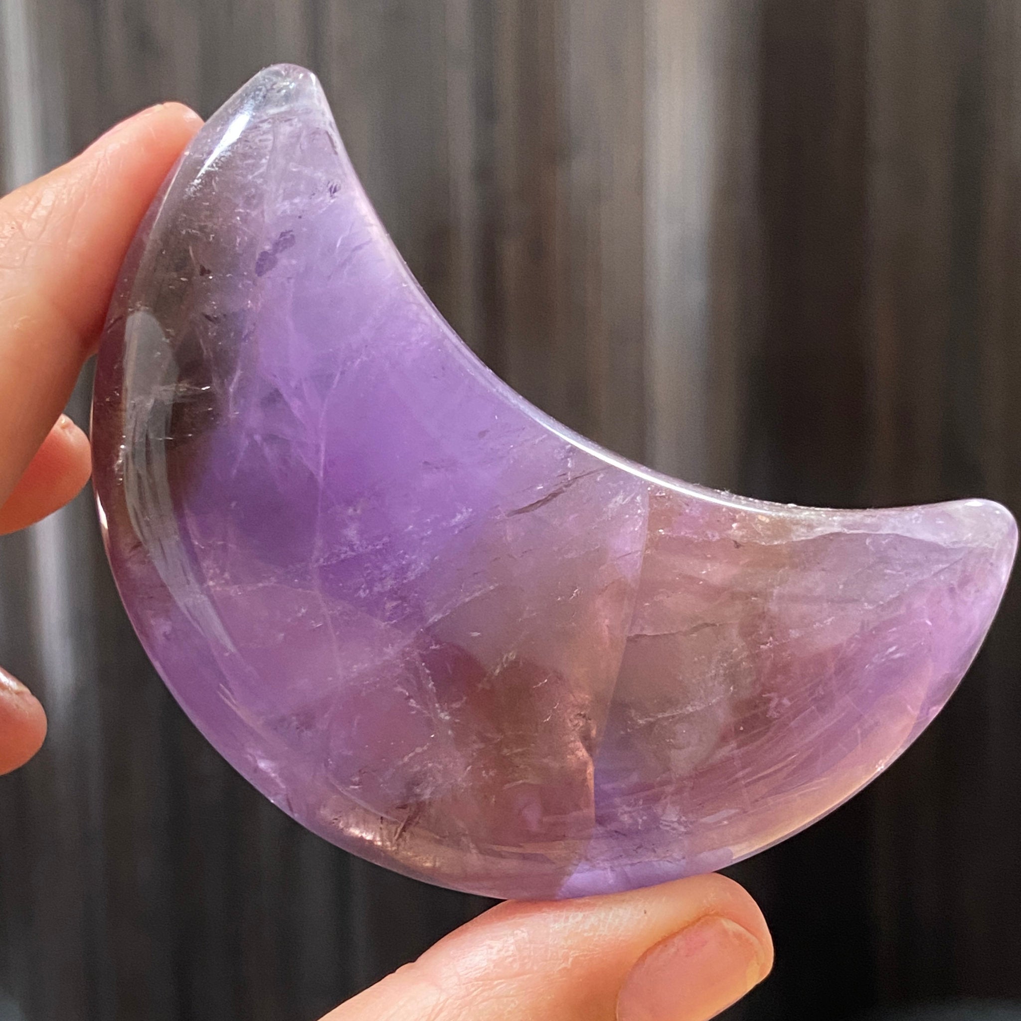 Ametrine Crescent Moon