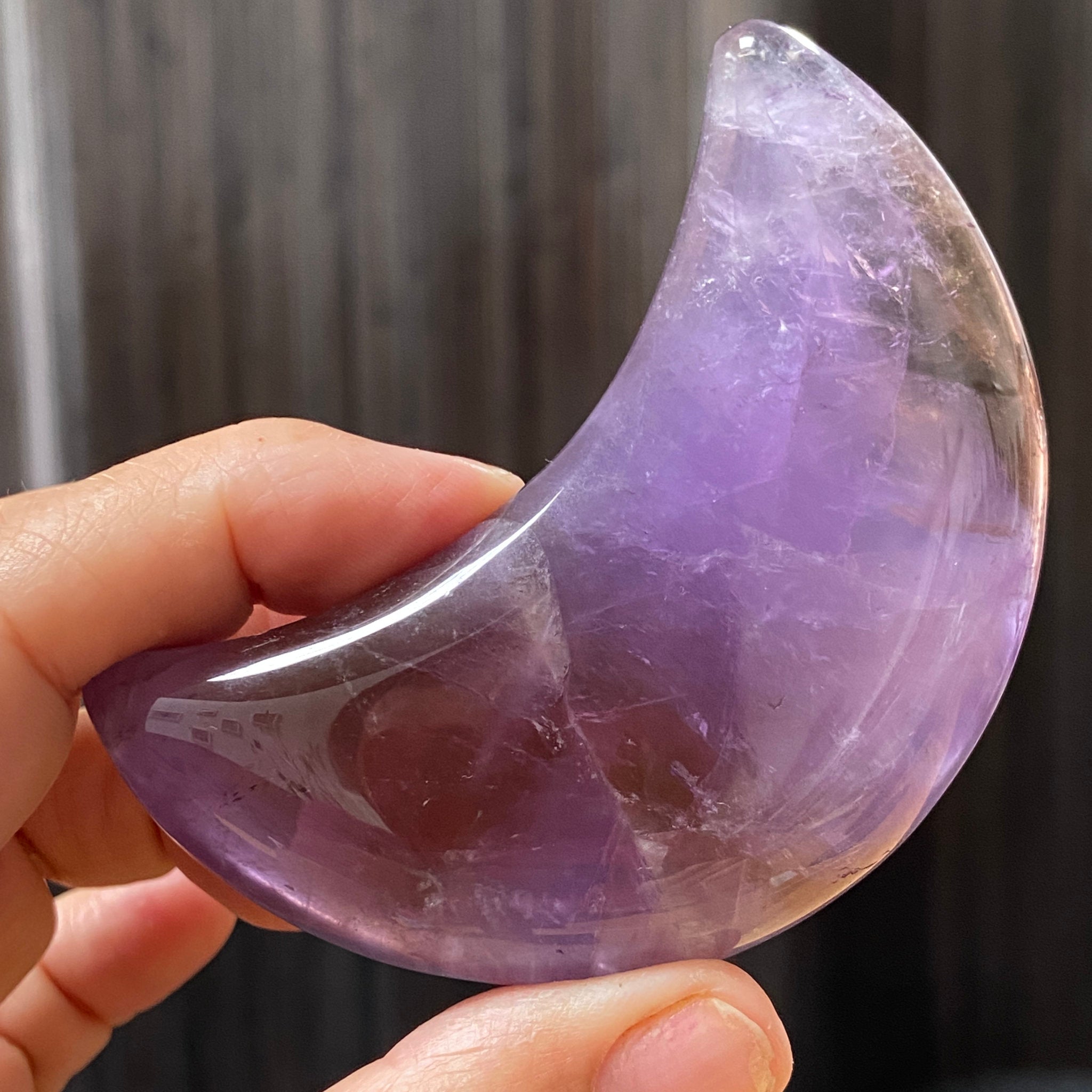 Ametrine Crescent Moon