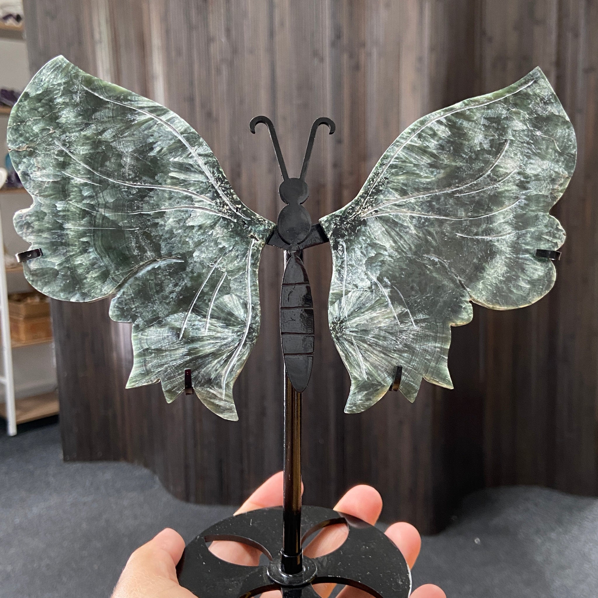 Seraphinite Butterfly Carving