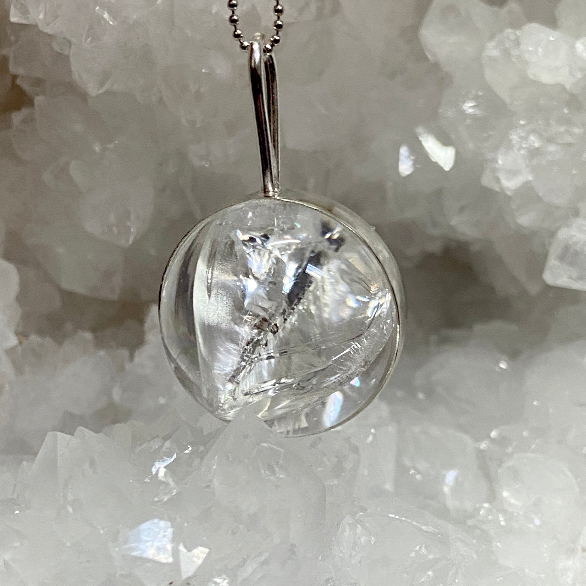 Clear Quartz Spinner Pendant - Bespoke by Song of the Sea