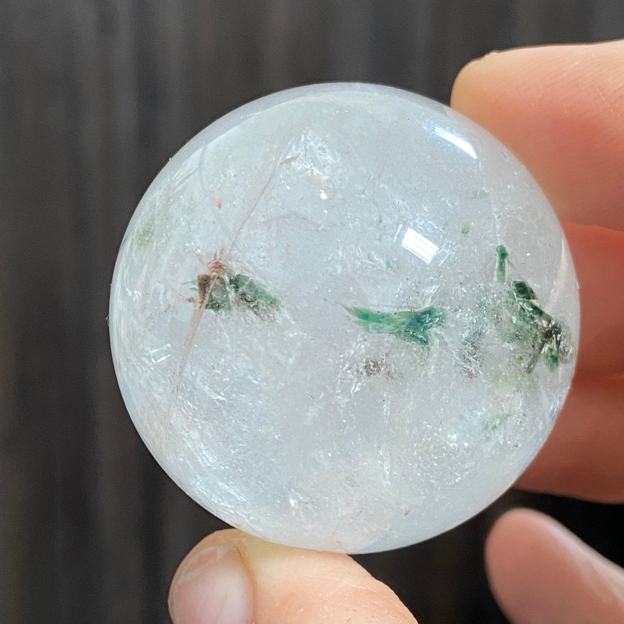 Quartz with Fuchsite Sphere