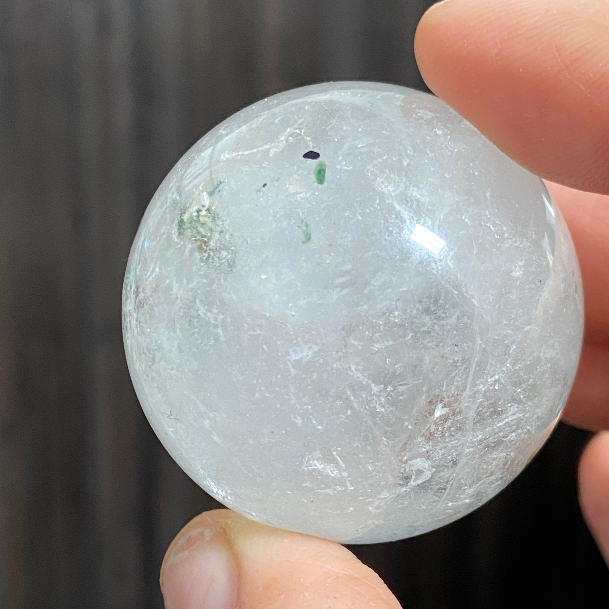 Quartz with Fuchsite Sphere