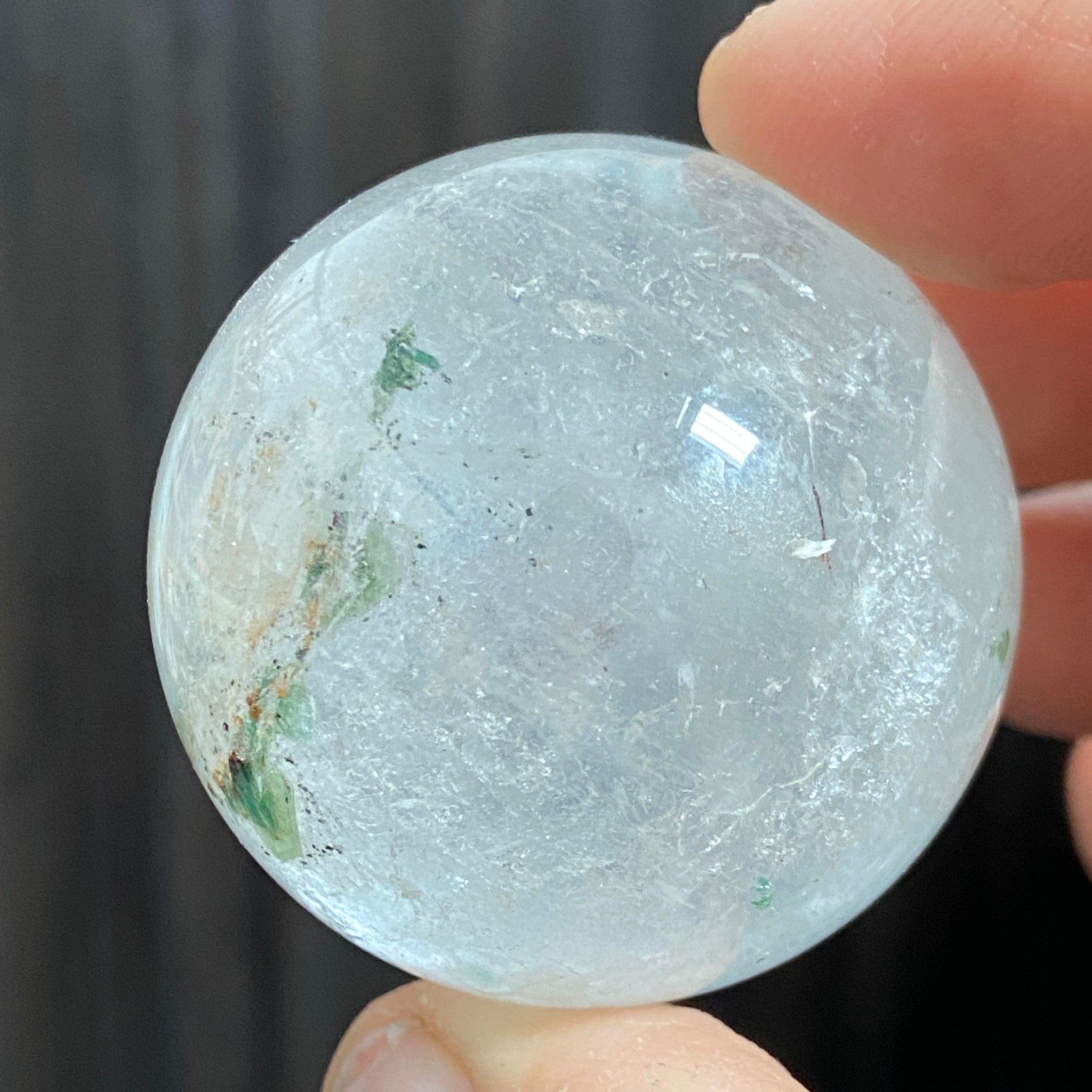 Quartz with Fuchsite Sphere