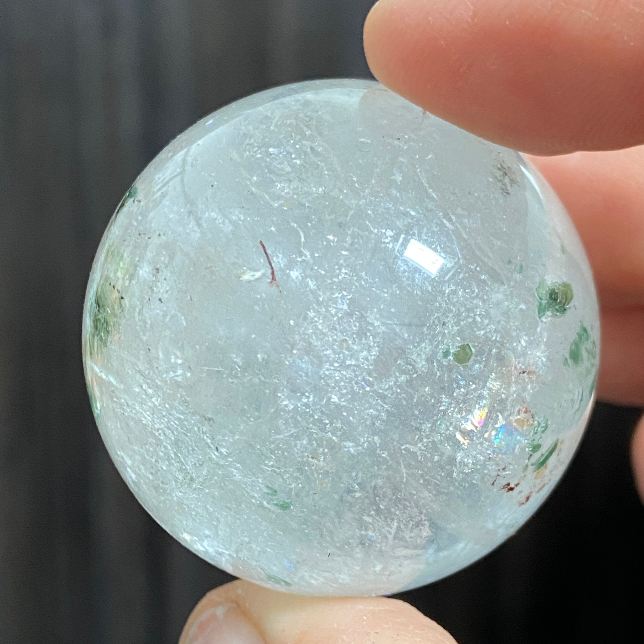 Quartz with Fuchsite Sphere
