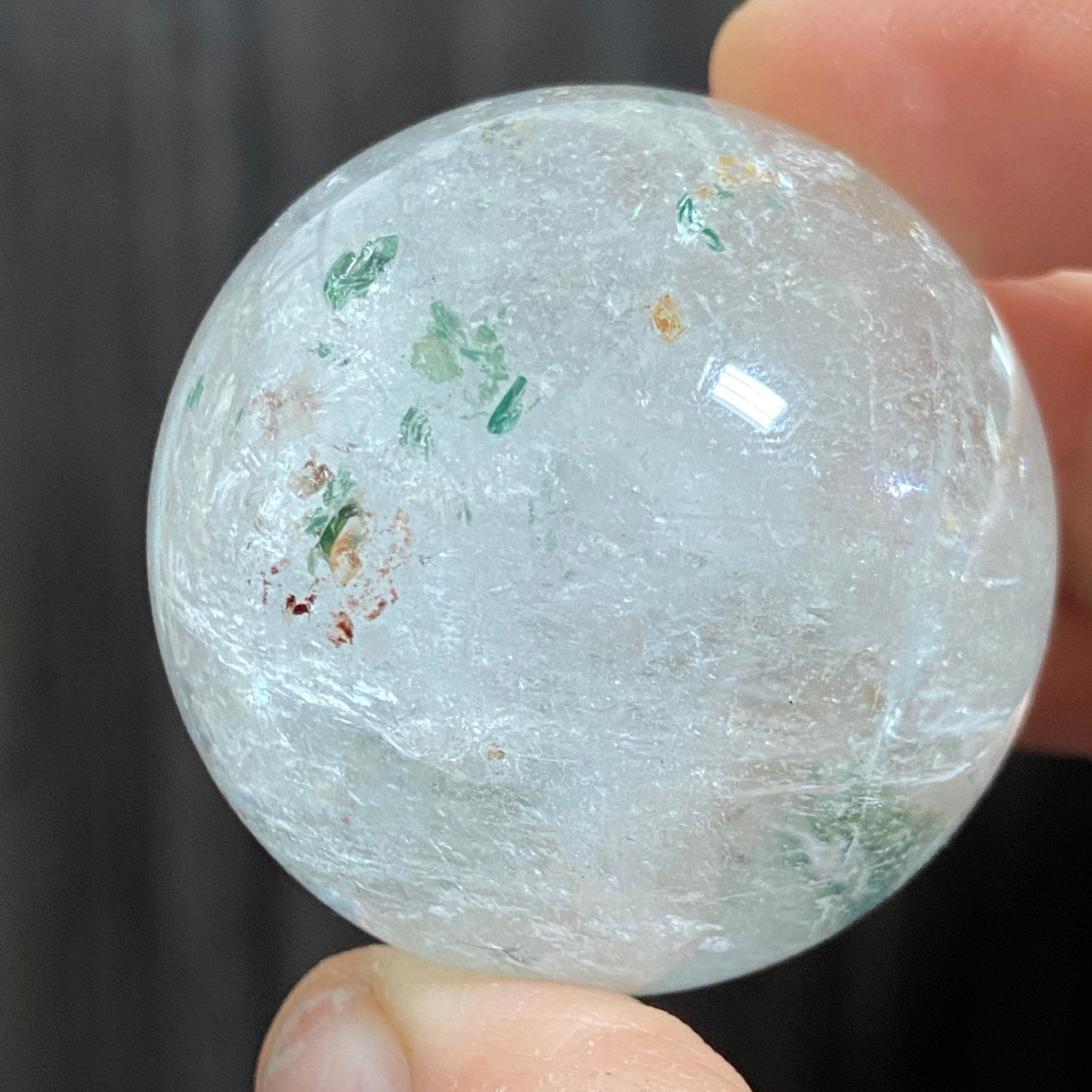 Quartz with Fuchsite Sphere