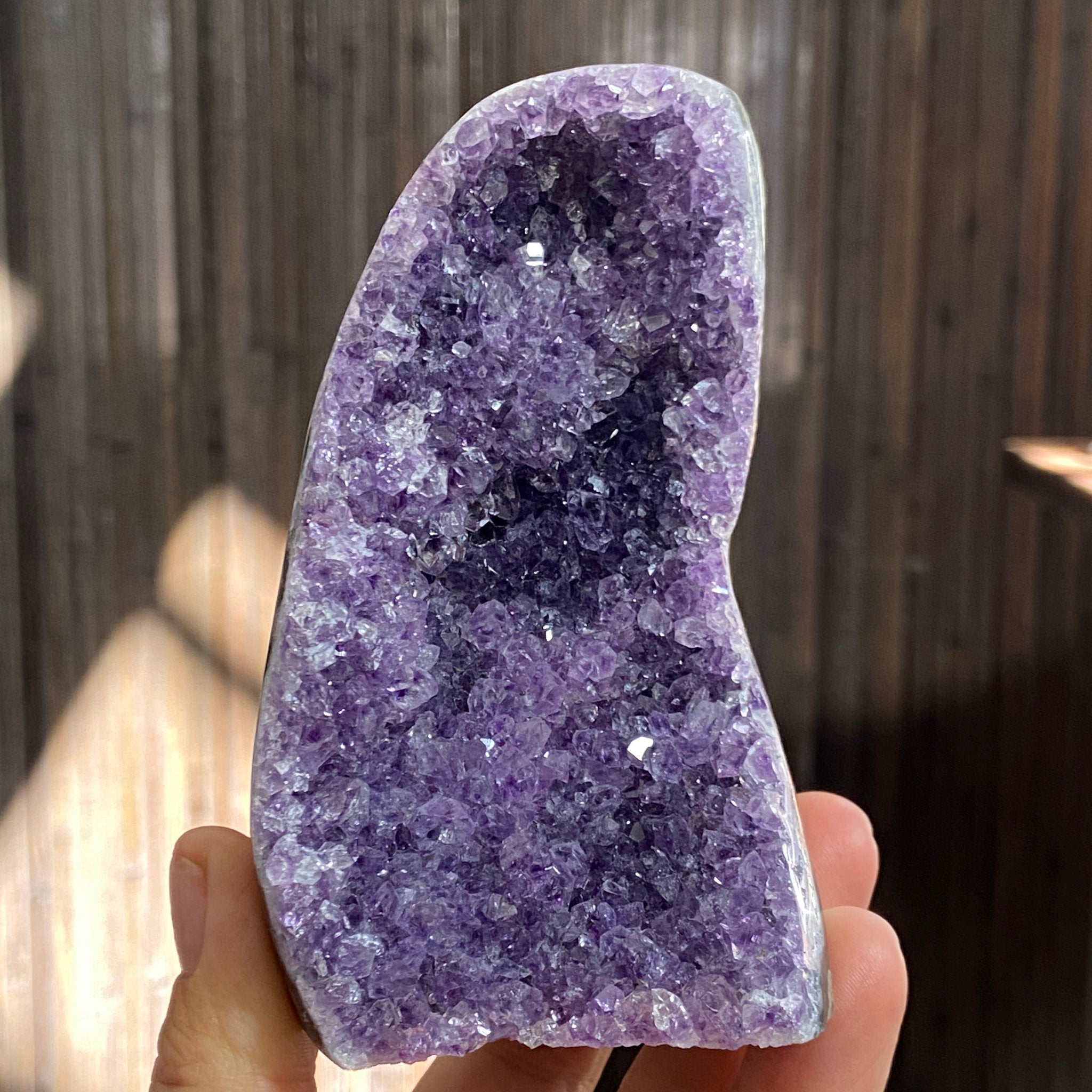 Uruguayan Clear Quartz & Amethyst Cut Base