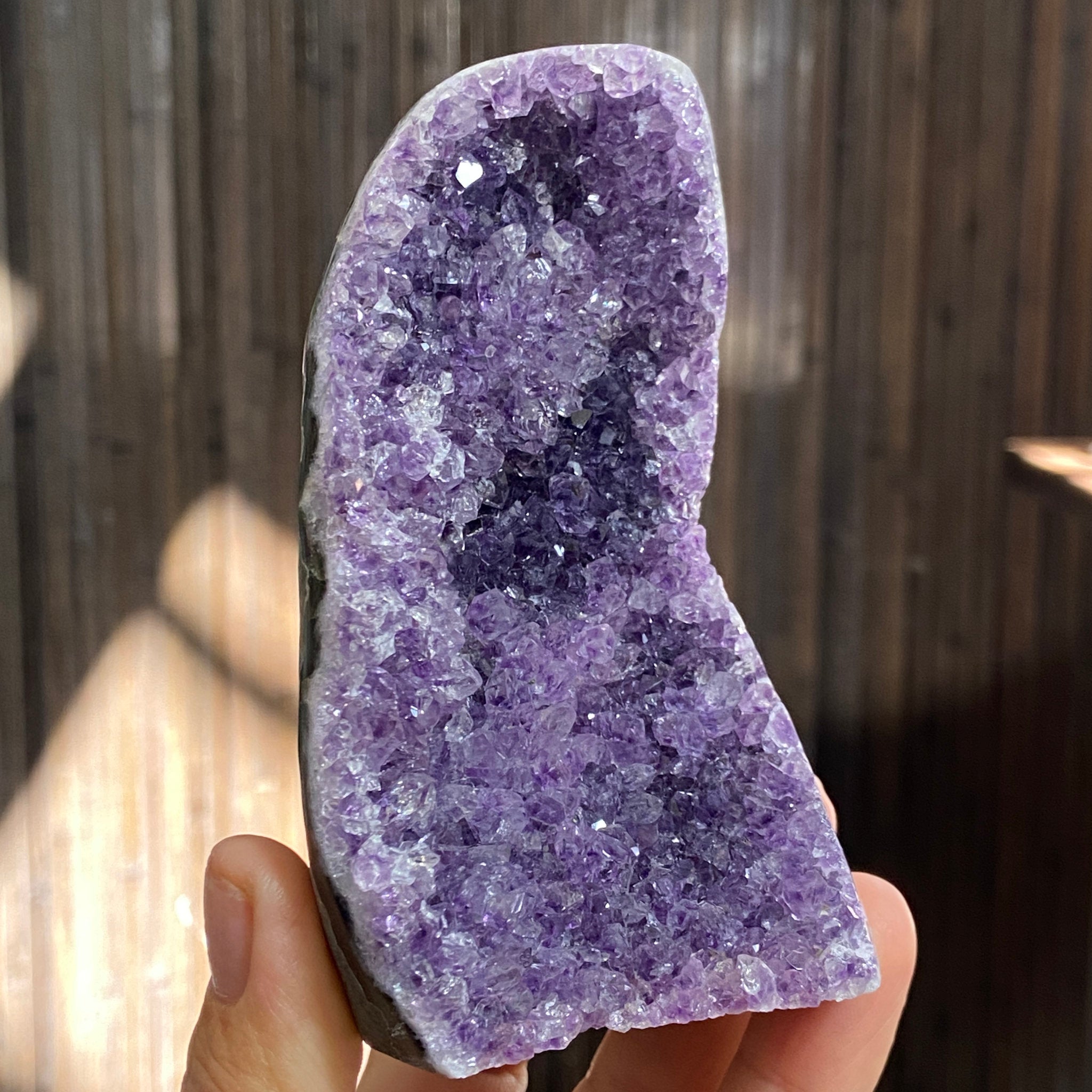 Uruguayan Clear Quartz & Amethyst Cut Base