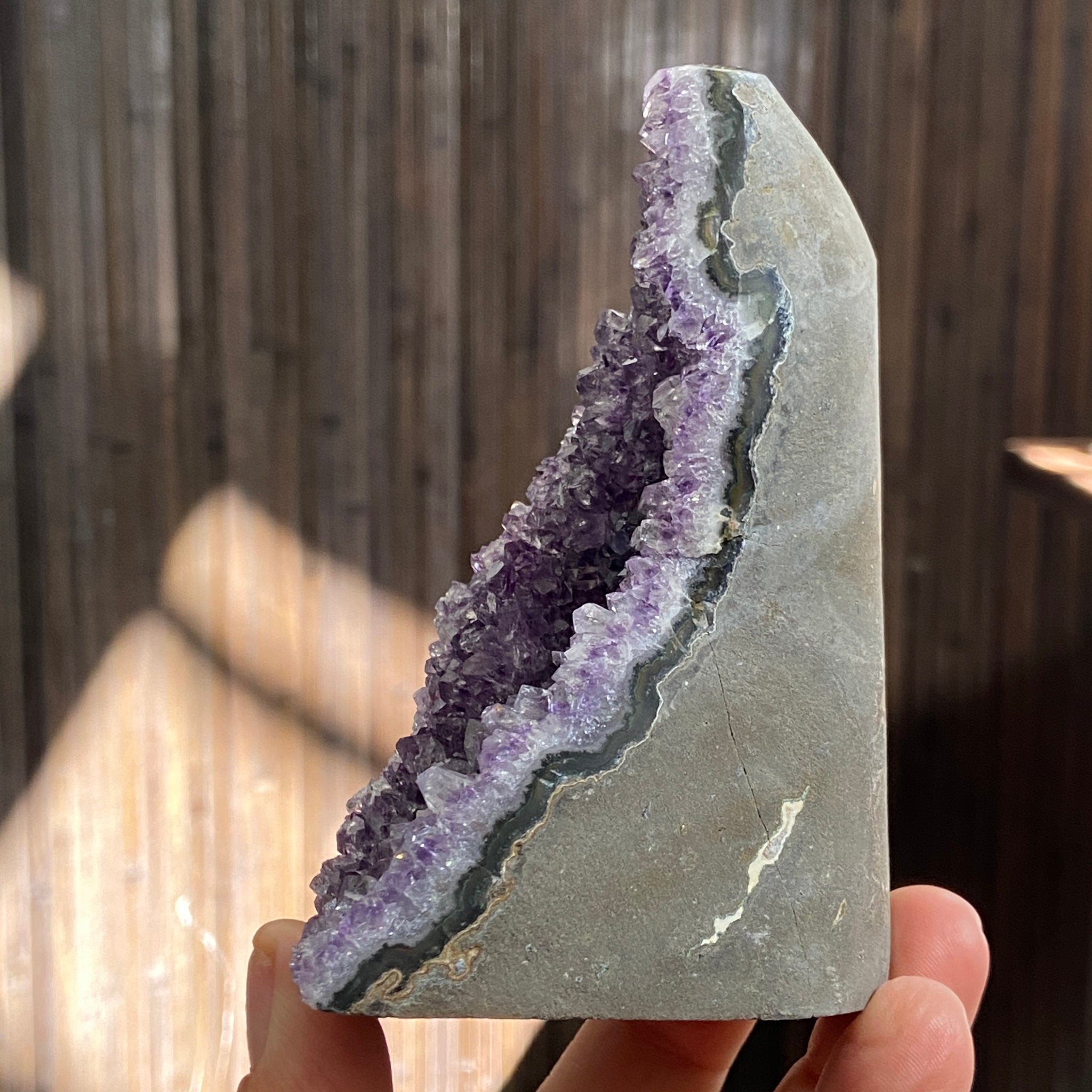 Uruguayan Clear Quartz & Amethyst Cut Base