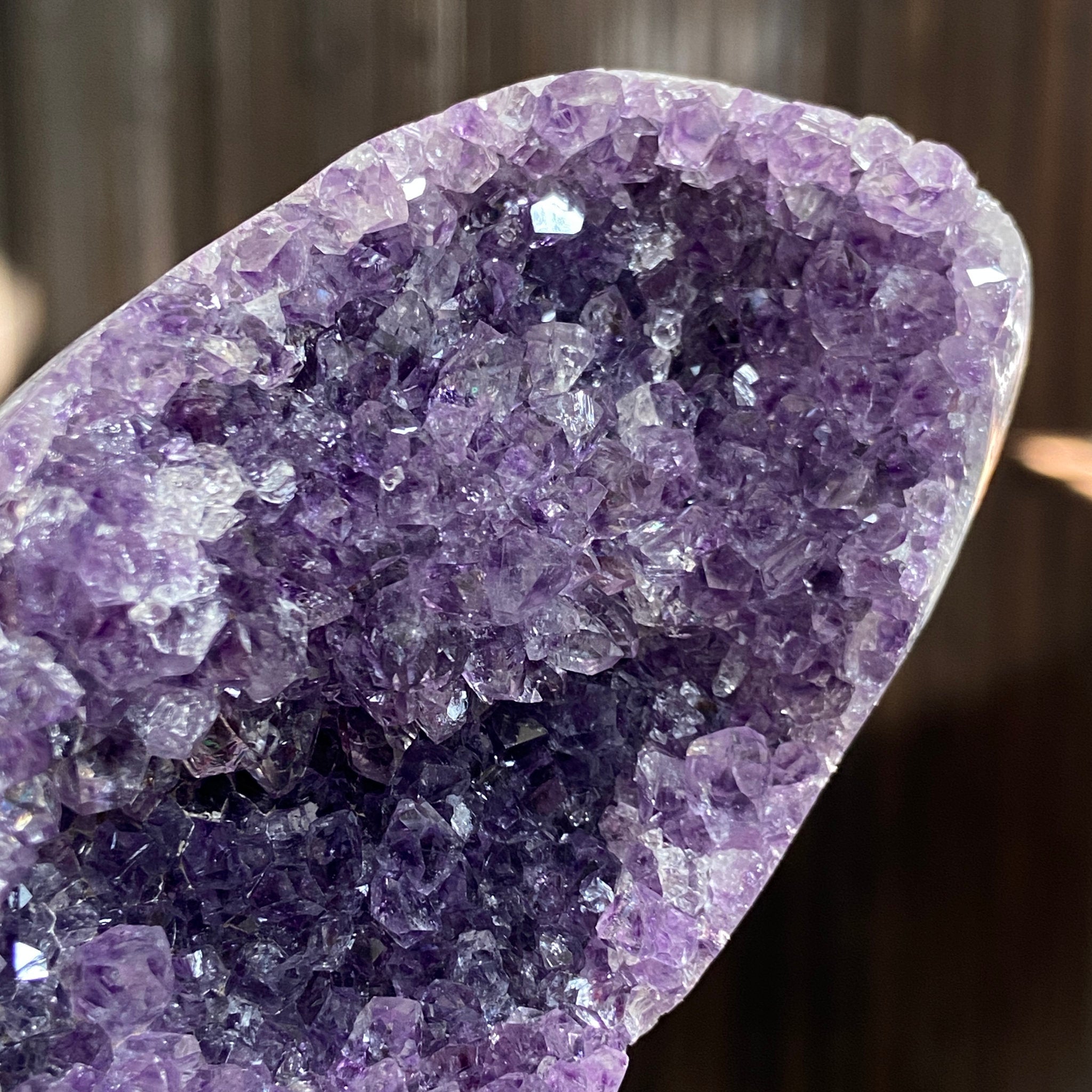 Uruguayan Clear Quartz & Amethyst Cut Base
