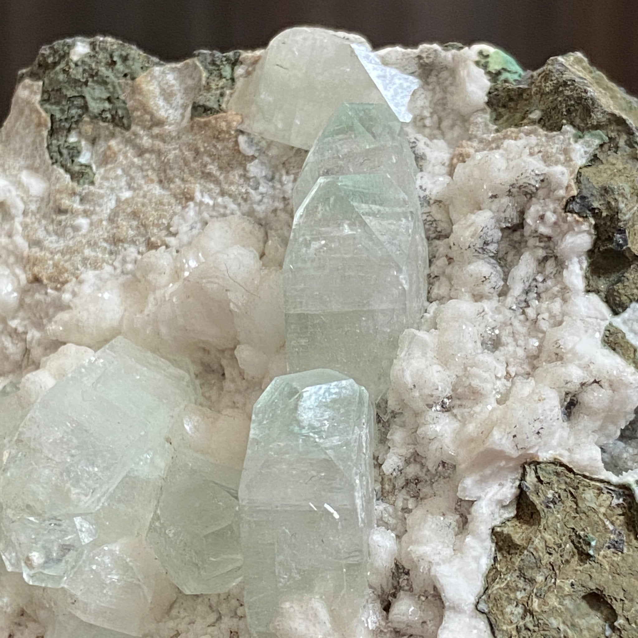 Green Apophyllite on Matrix