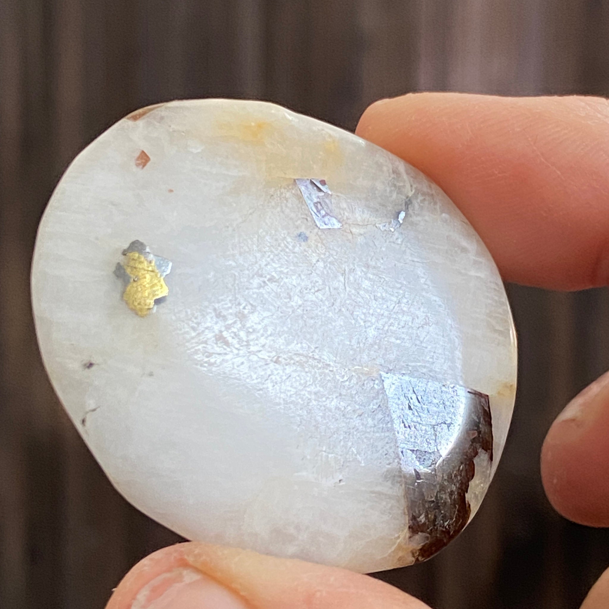 Cryolite Palmstone with Siderite Inclusions - Greenland