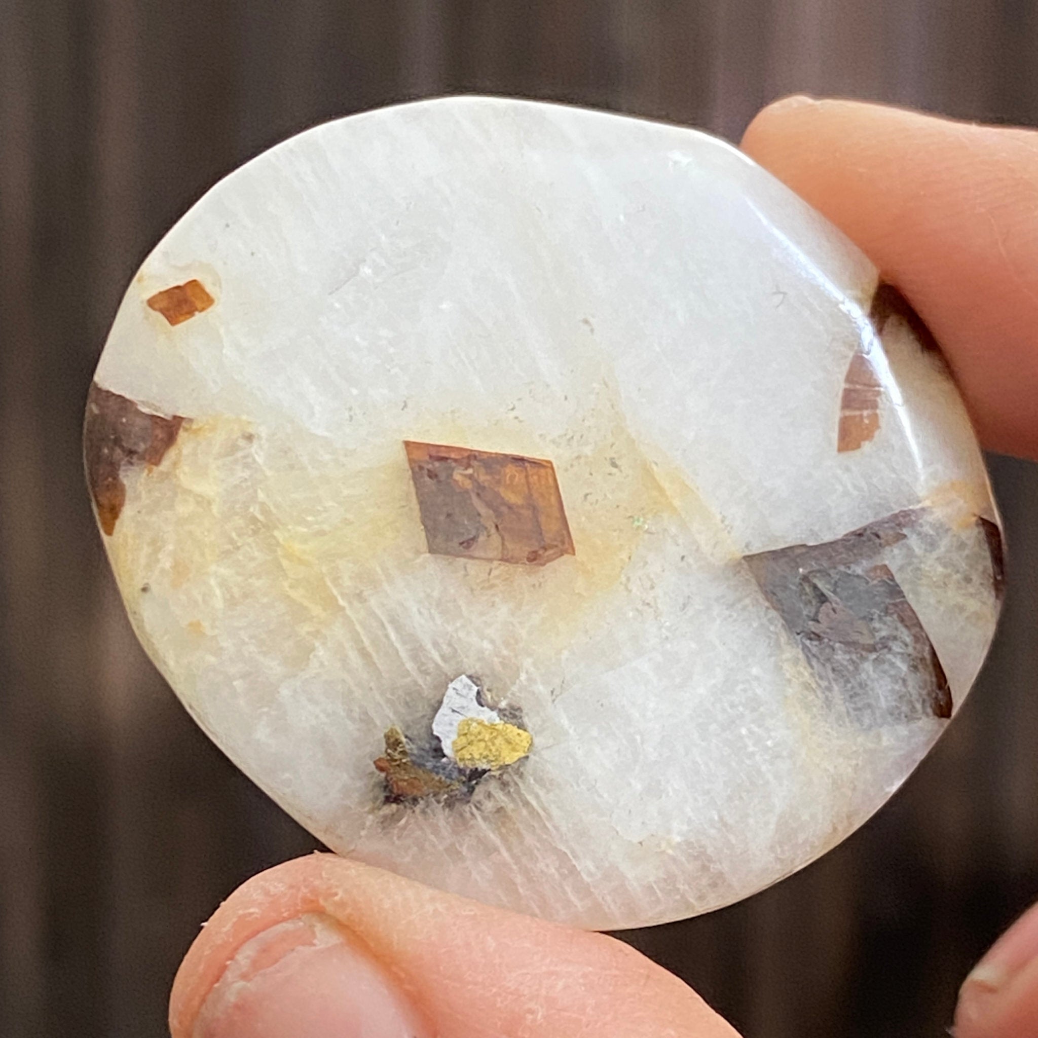 Cryolite Palmstone with Siderite Inclusions - Greenland