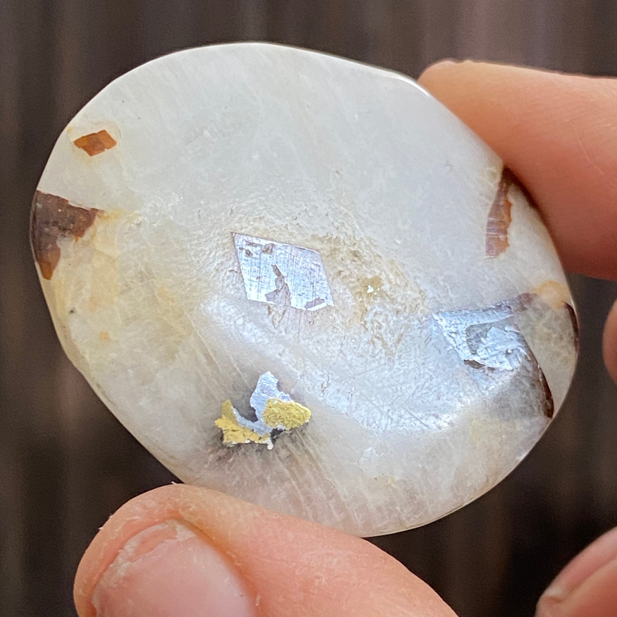 Cryolite Palmstone with Siderite Inclusions - Greenland